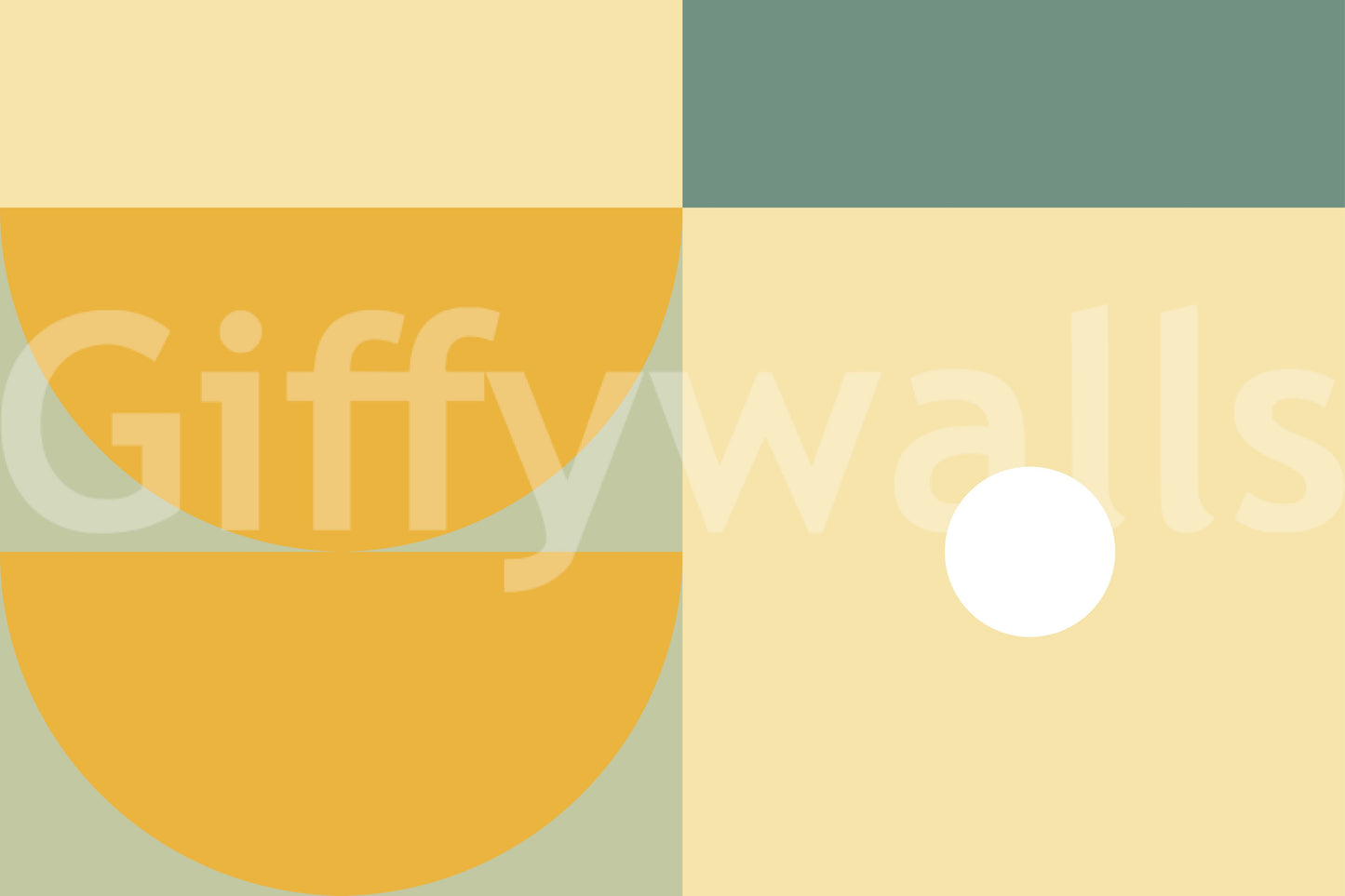 Ochre and Olive Wall Mural