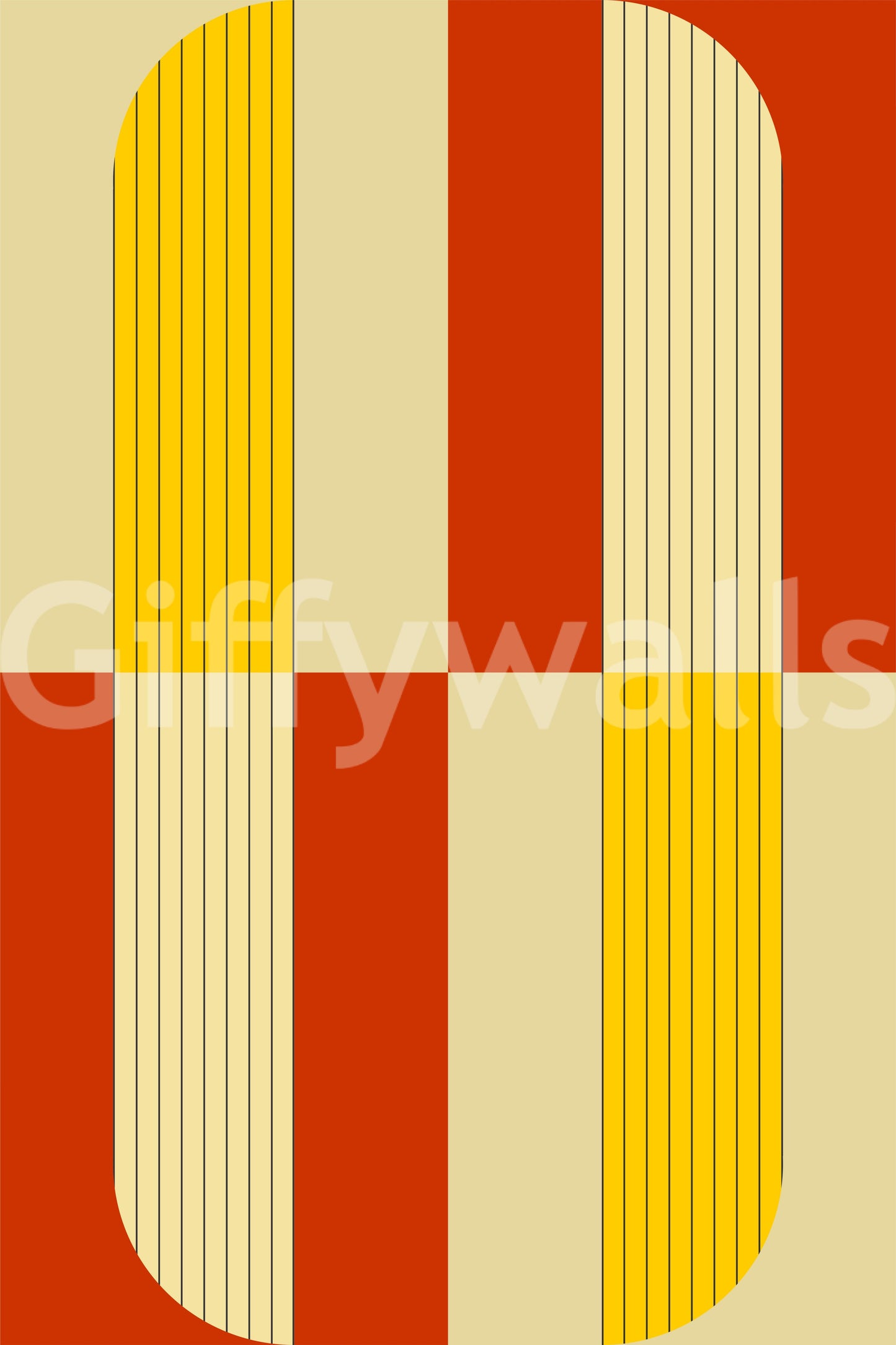 Marigold and Maple - Abstract Pattern Wallpaper