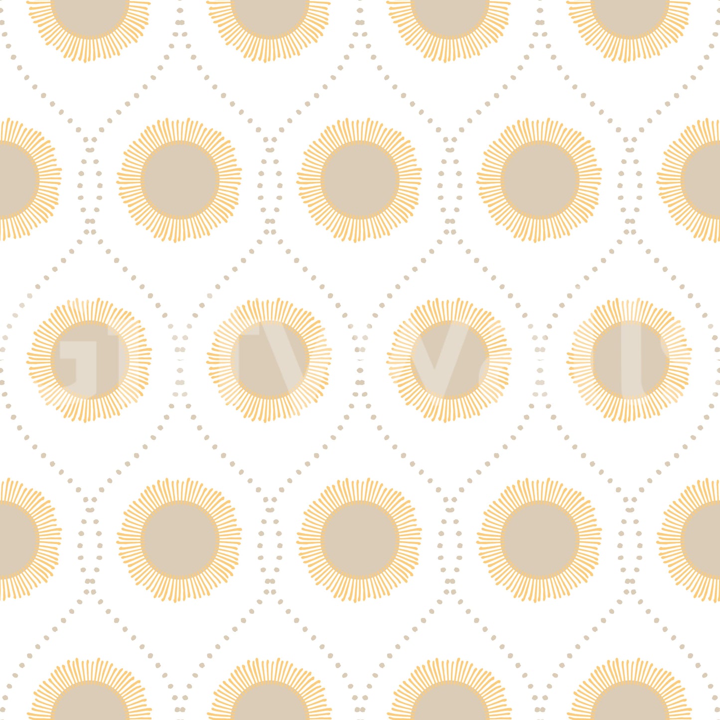 Pretty sunflower esque wallpaper Trellis shape background.