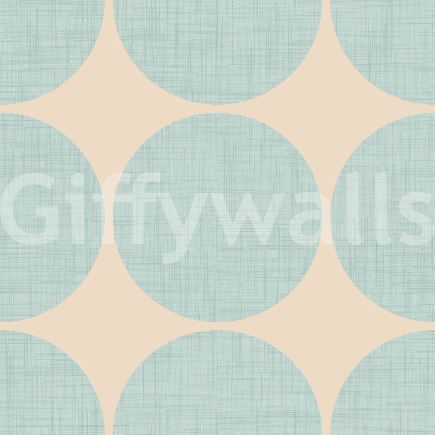 Graphic wallpaper design showcasing large aqua spheres in a structured grid layout