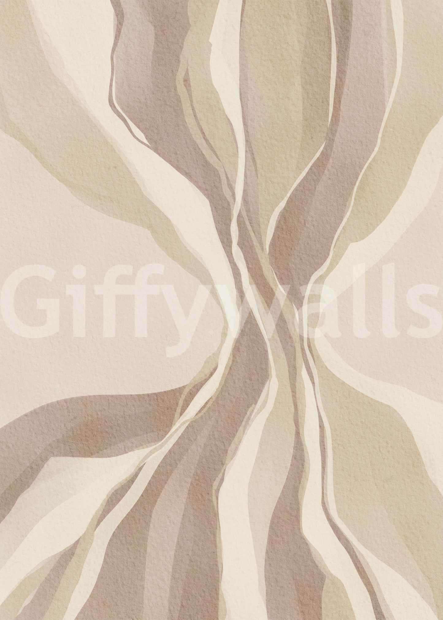Bedroom wallpaper Whispering Waves tranquil muted palette modern vertical design