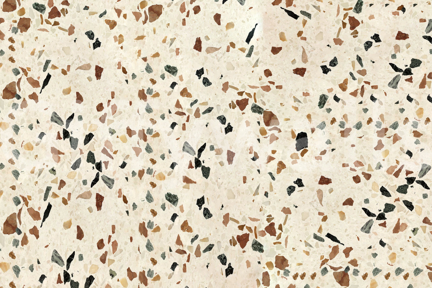 Creamy Terrazzo background mural, durable surface design.