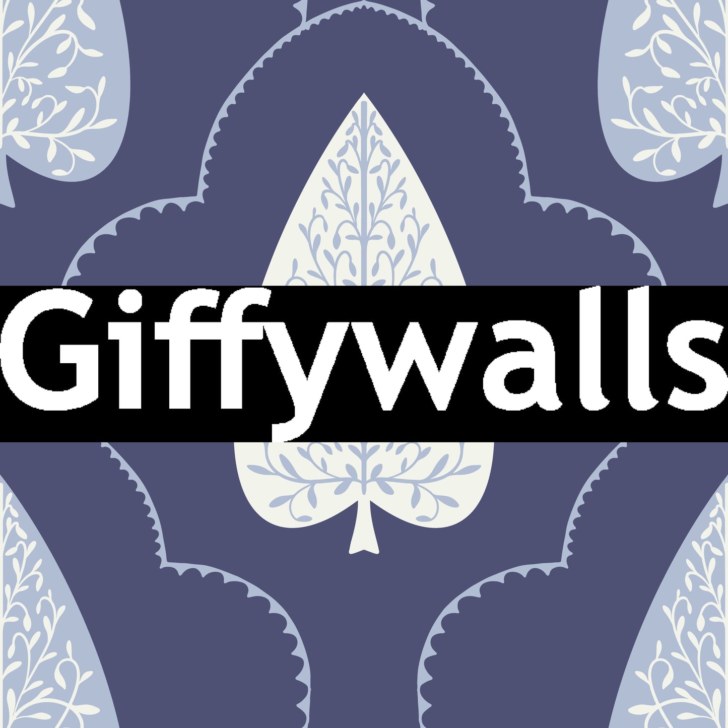 Quiet romantic aesthetic of Indigo Grove Botanical Echoes Wallpaper mural art.