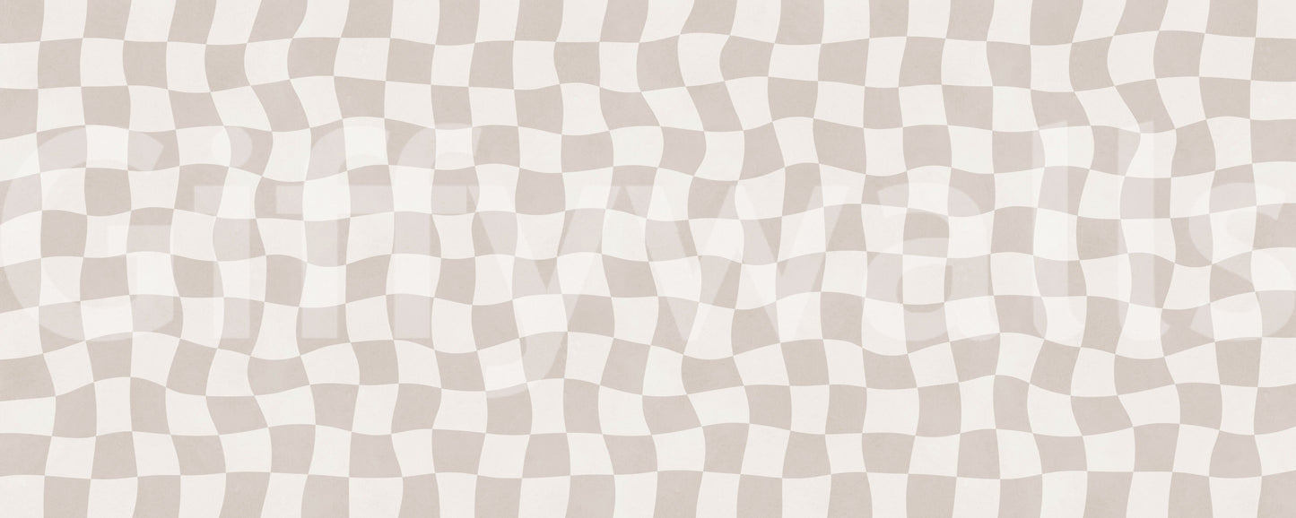 Calm Wavy Checkered Dream squares geometric neutral color accent.