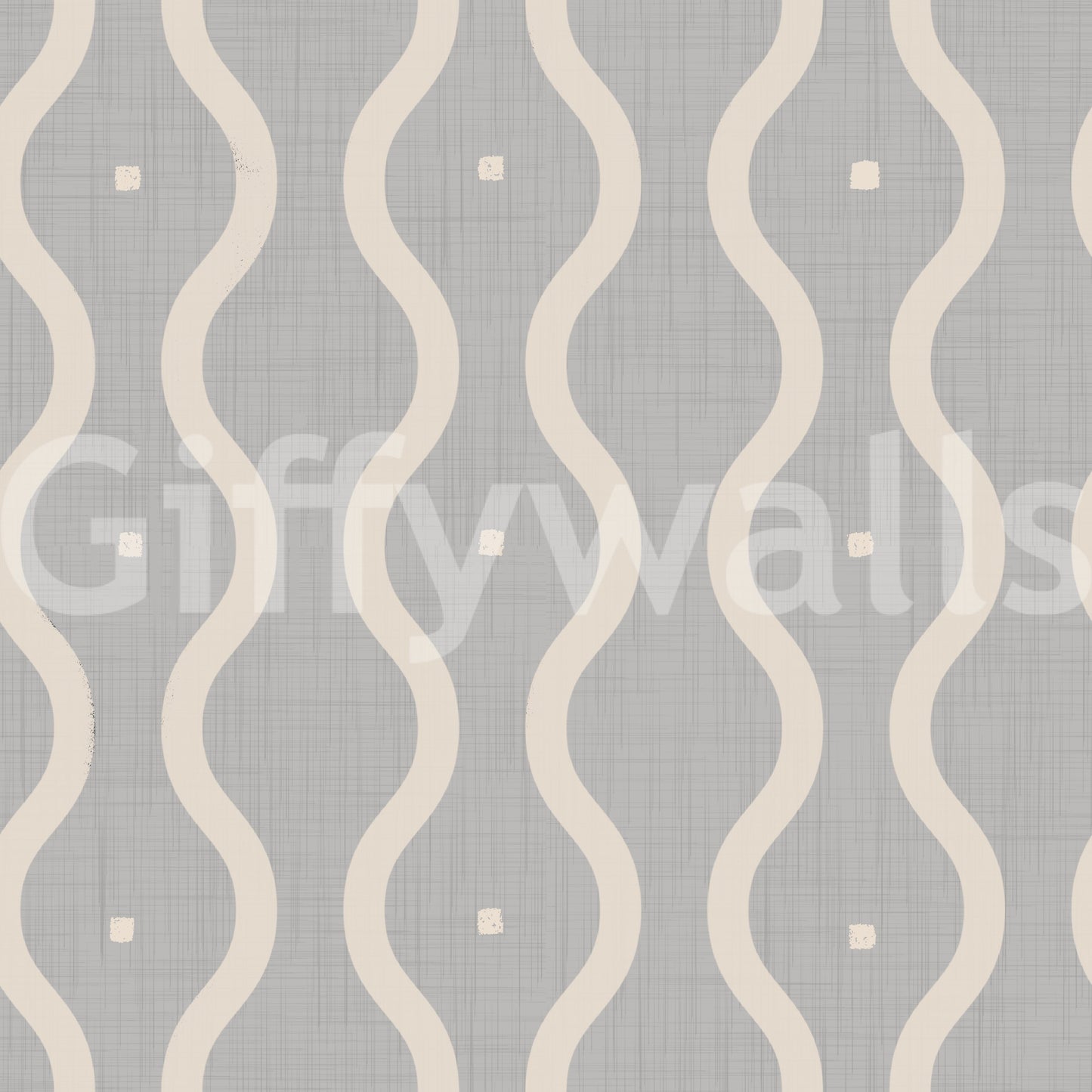 Designer wallpaper for walls, classic ogee waves, simple luxury.