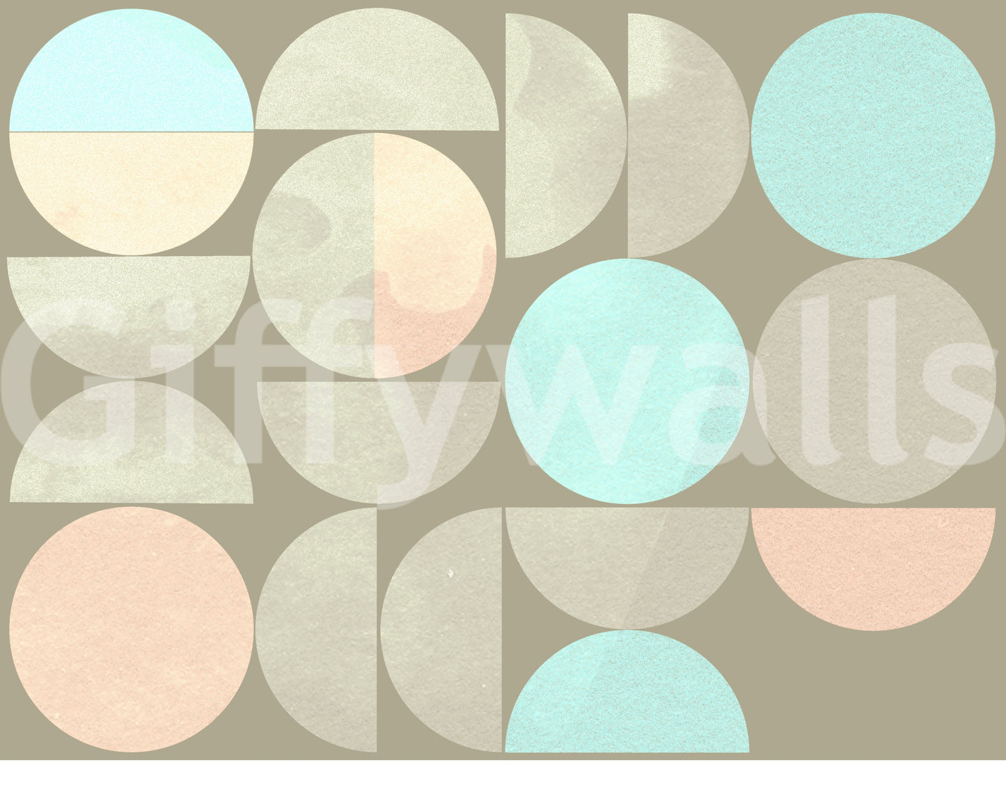 Abstract Soft Circle Symphony wall mural for contemporary decor.