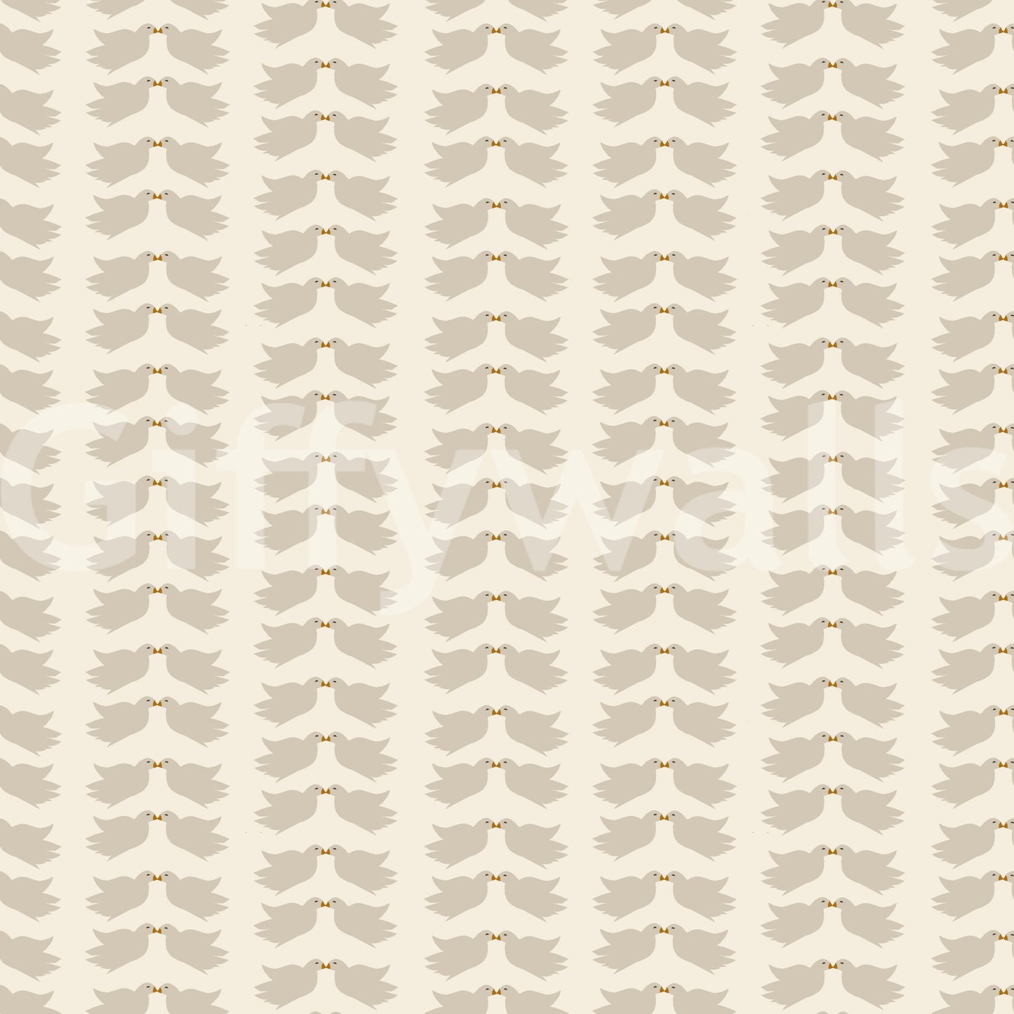 Peaceful Duets sweet mural endless column of happy doves.