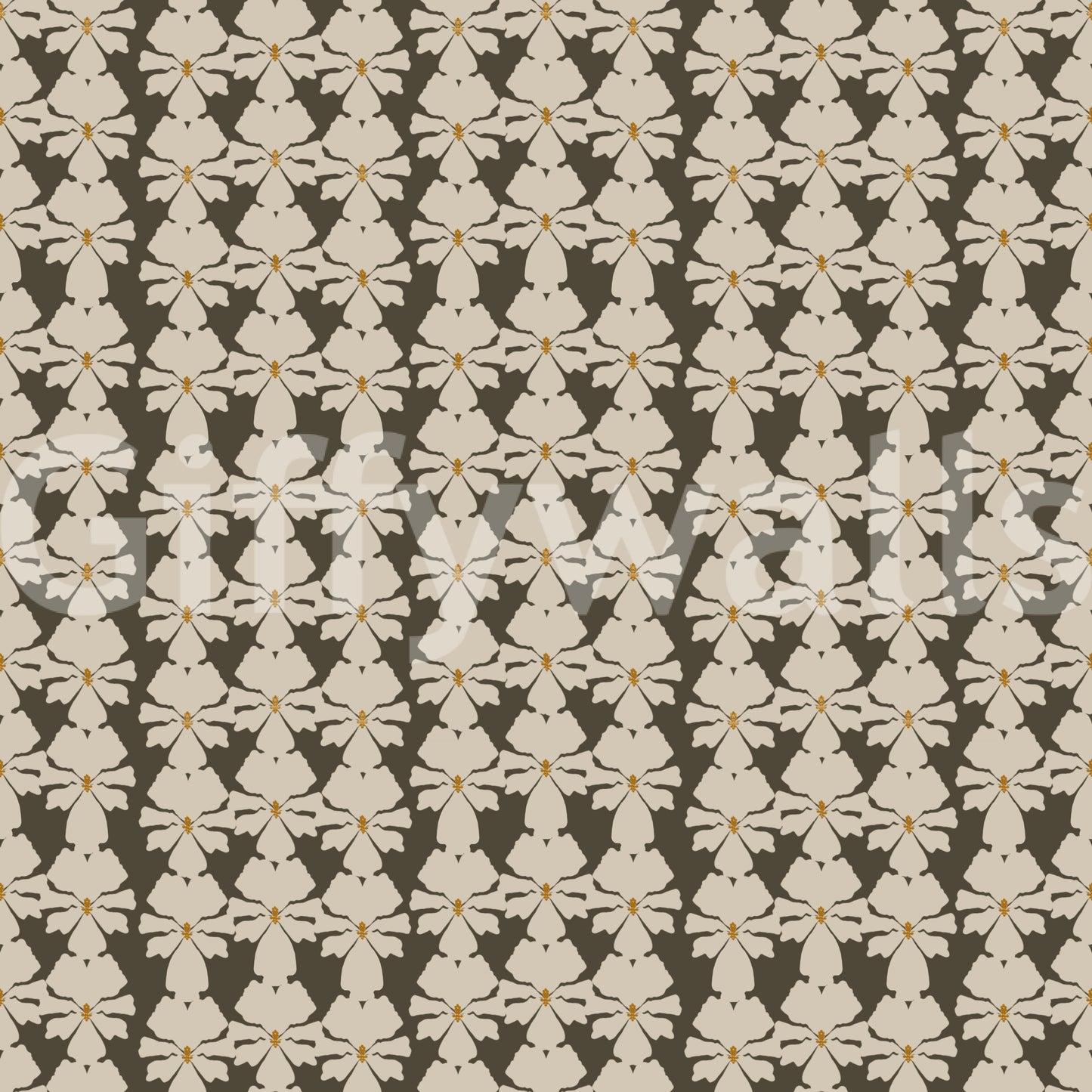 Dense all-over Timeless Florals pattern, unique wall covering.