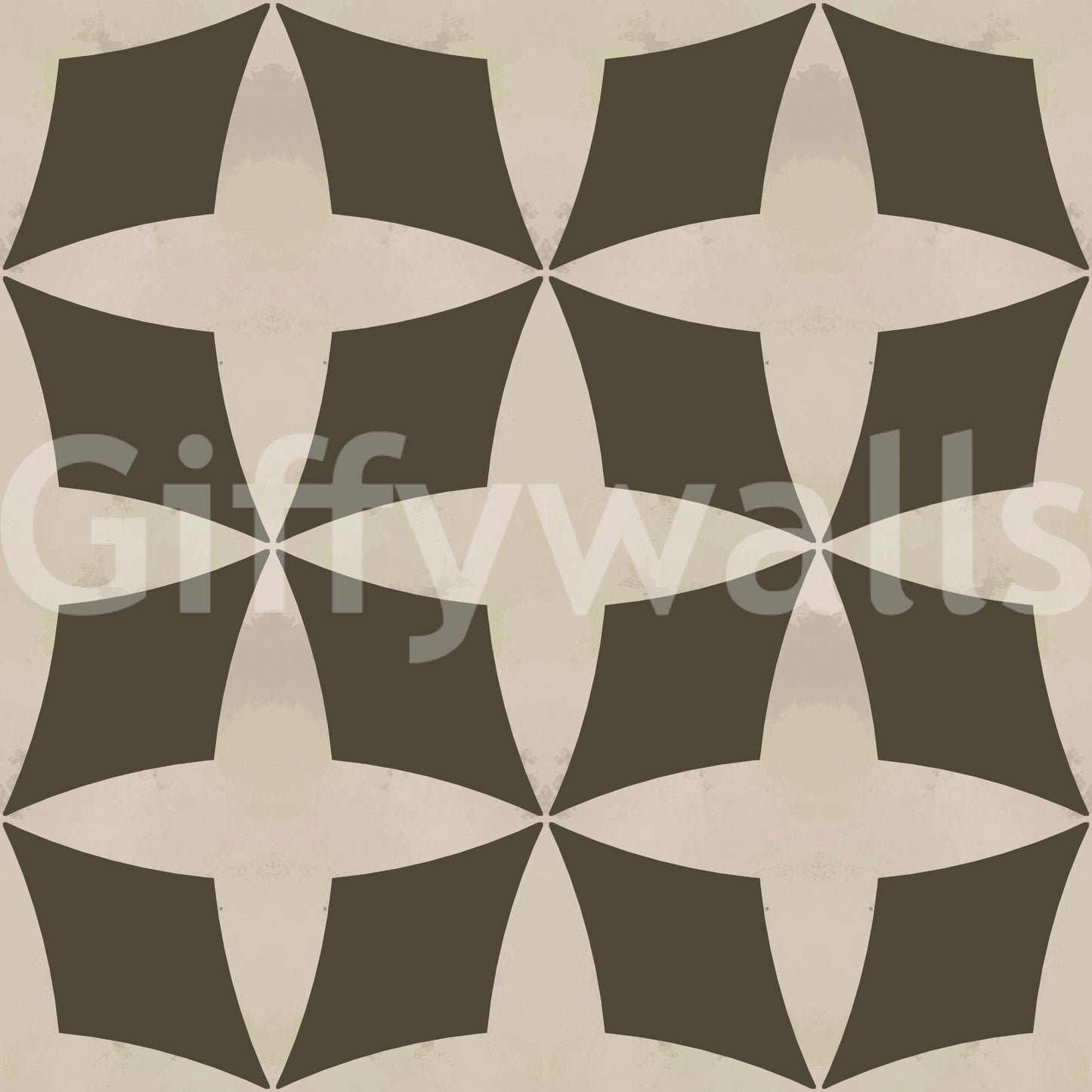 Elegant Retro Bloom Echo for a chic, contemporary accent wall..