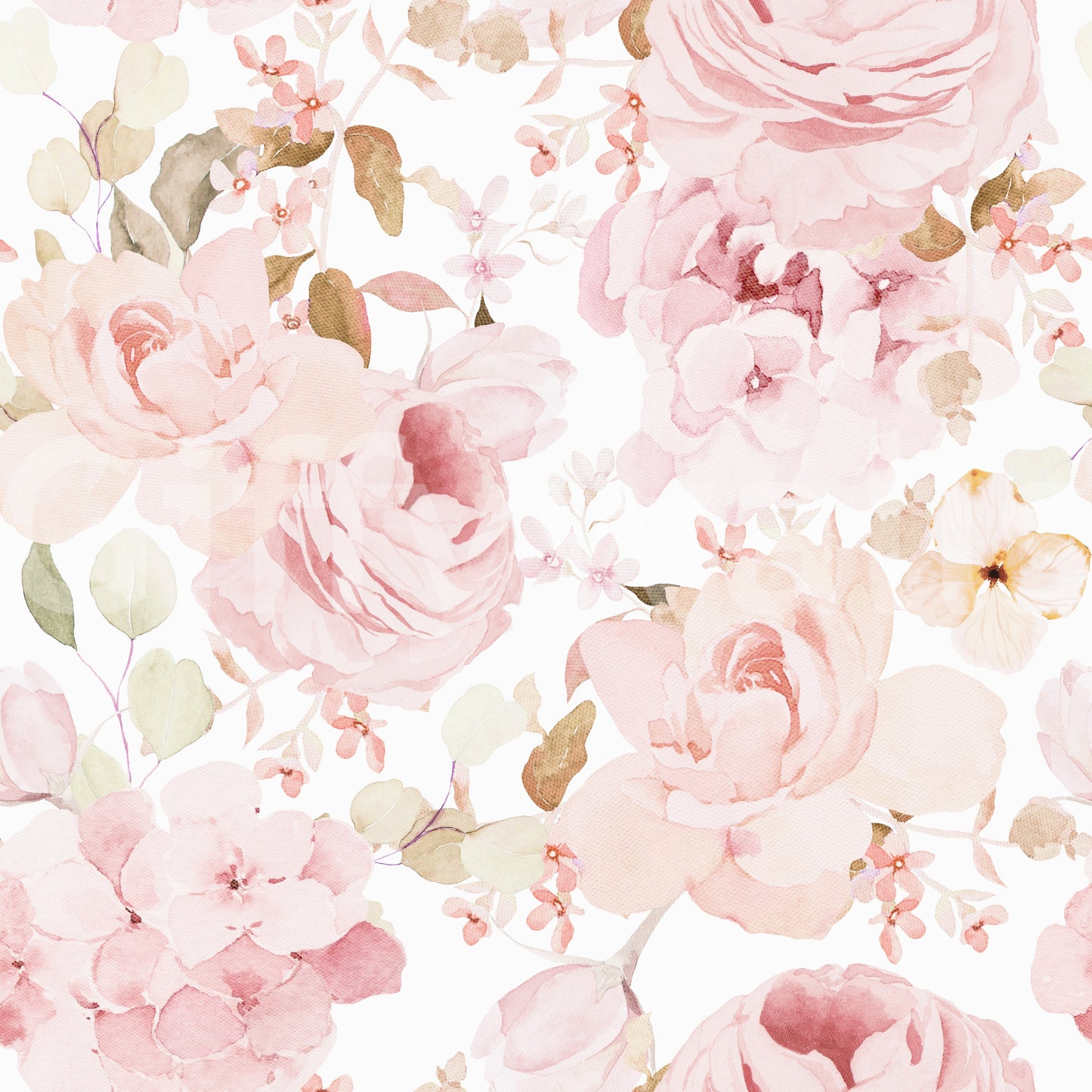 Blush Rose Summer Garden Wallpaper