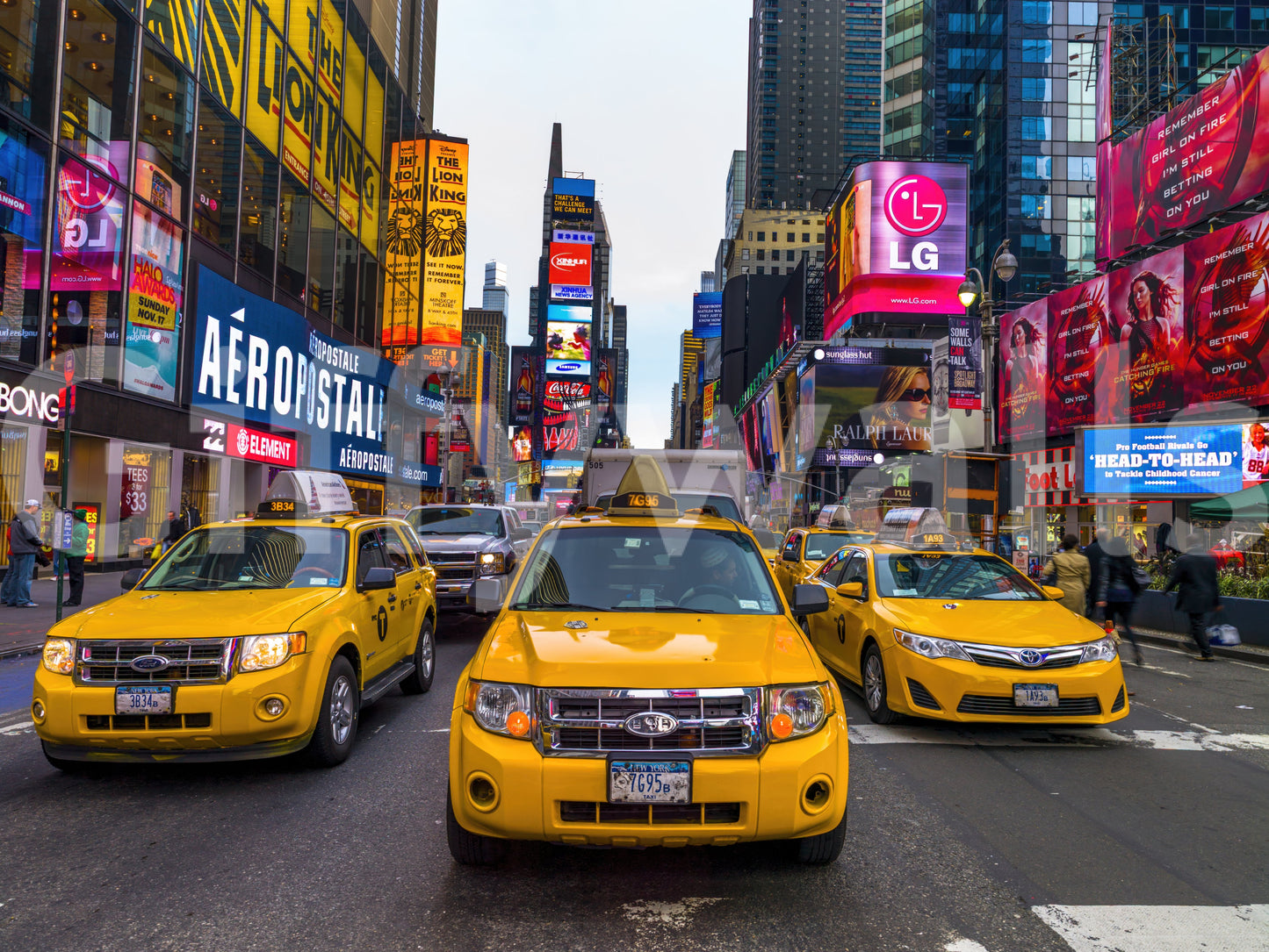 Times Square Rush Wall Mural
