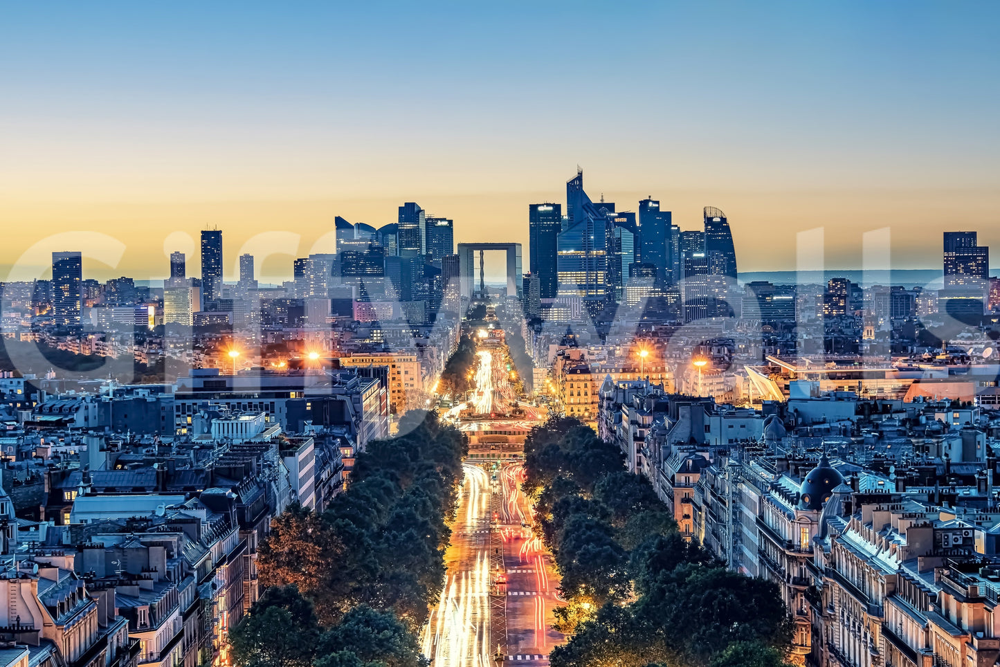 Twilight Metropolis Wall Mural