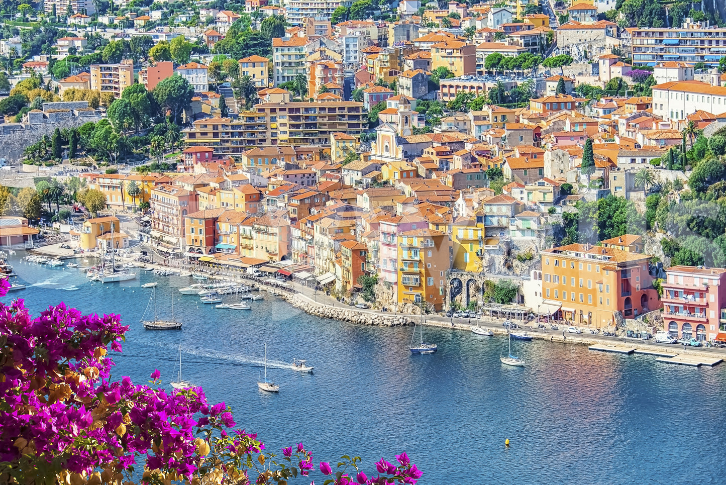 Coastal Village View Wall Mural