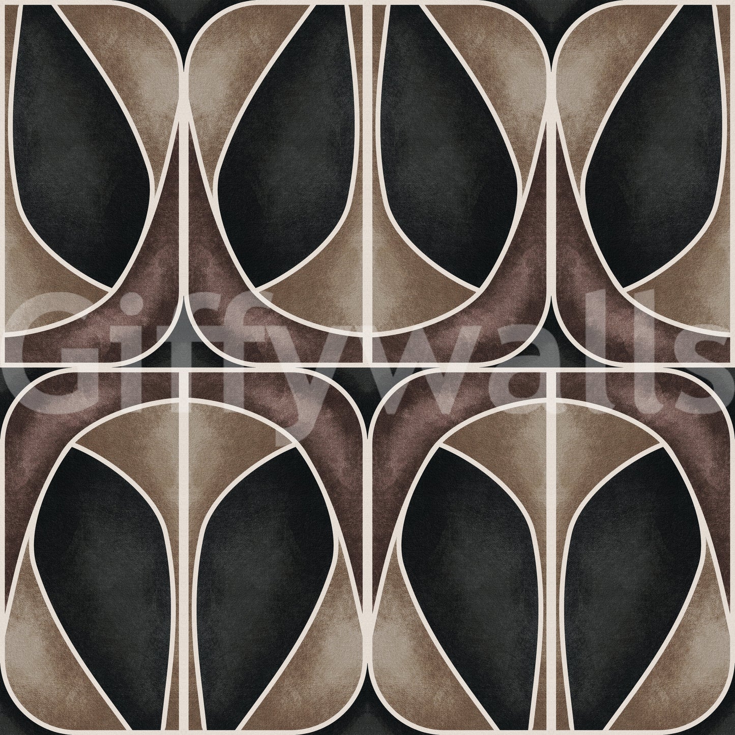 Softy Dèco Geometries - Dramatic Charm Wallpaper