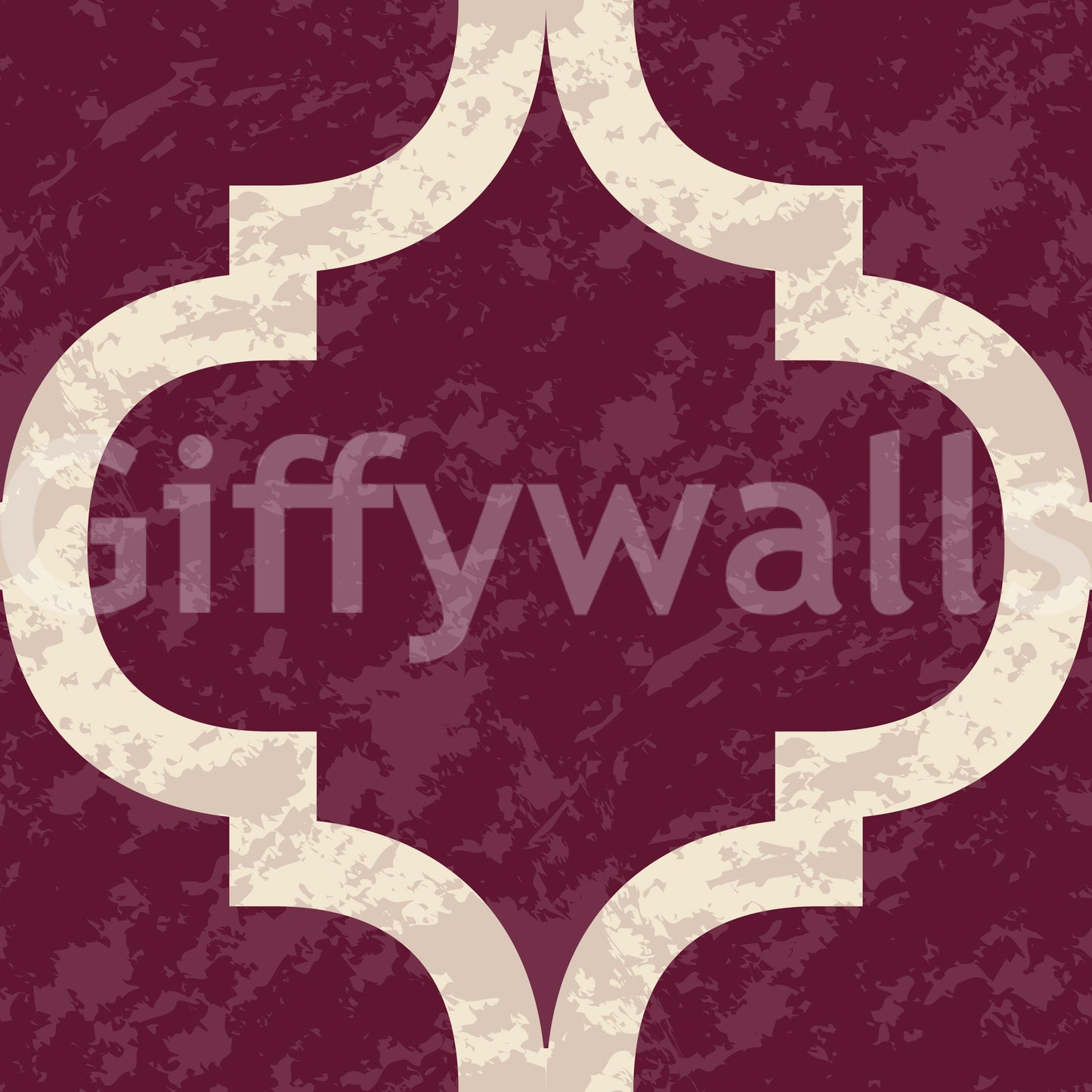 Moroccan Ogee - Cabernet Red Wallpaper