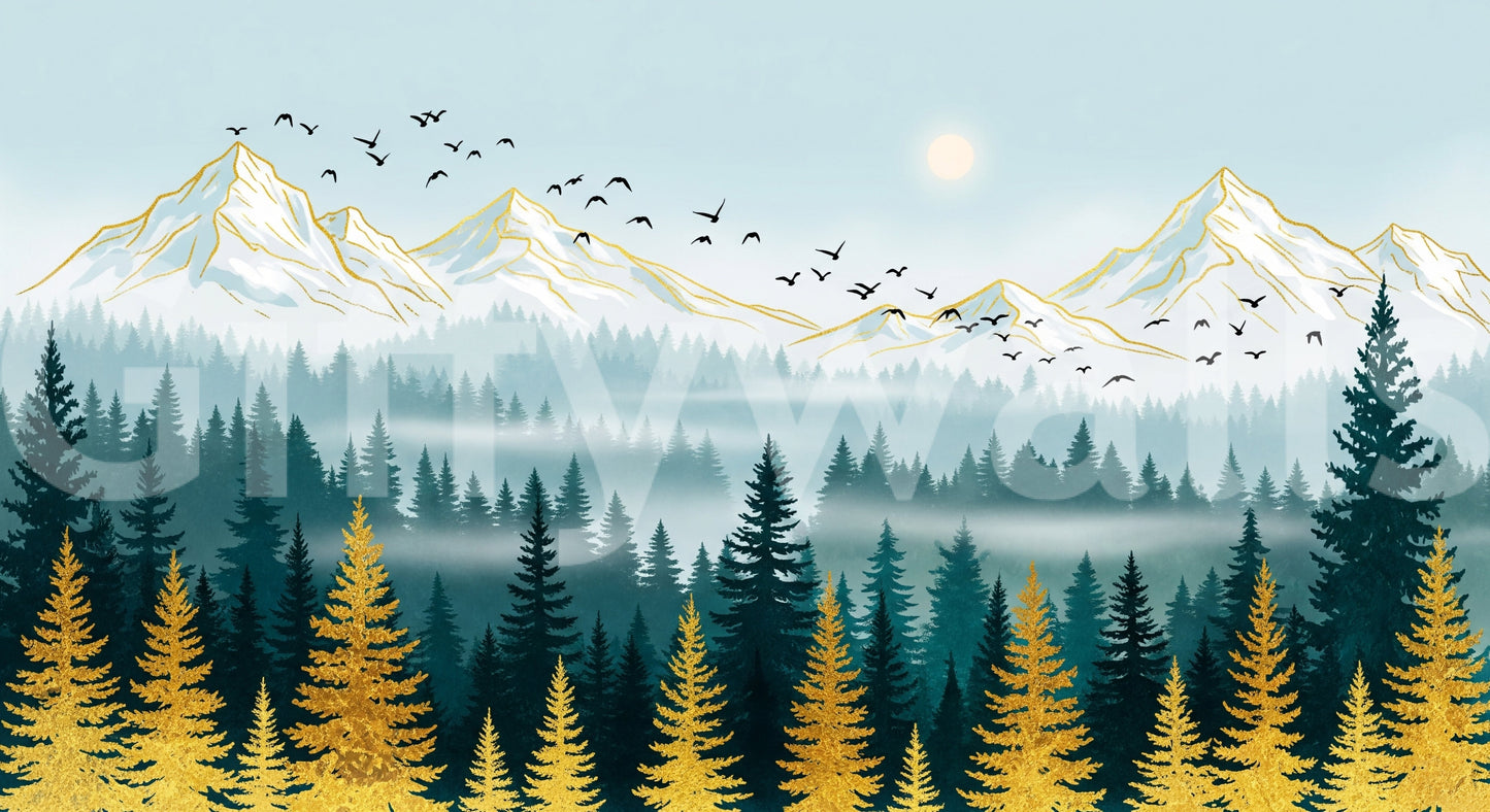 Emerald Forest Wall Mural