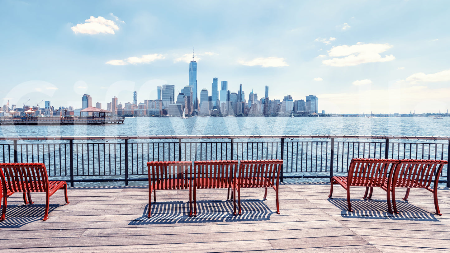 City Skyline View Wall Mural