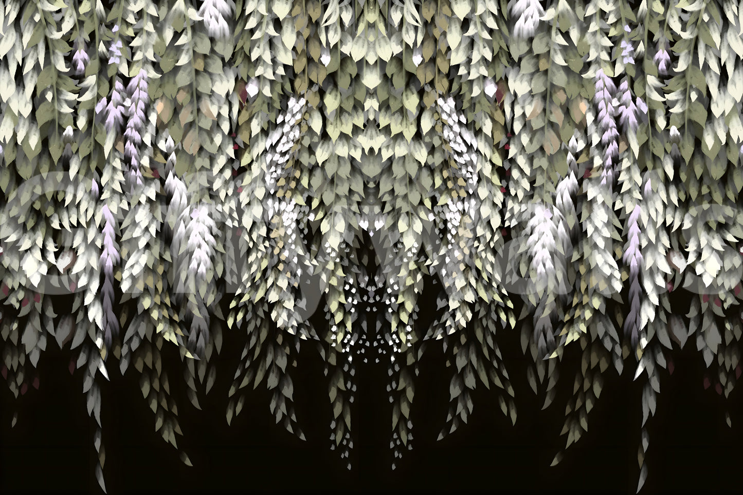 Wisteria Cascade Wall Mural