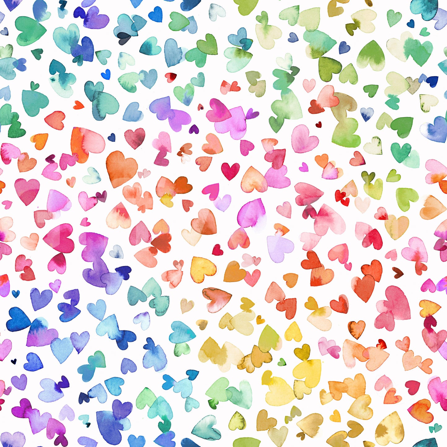 Watercolor Hearts Wallpaper