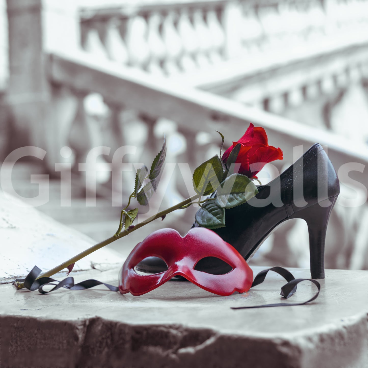 Masquerade Romance Wall Mural