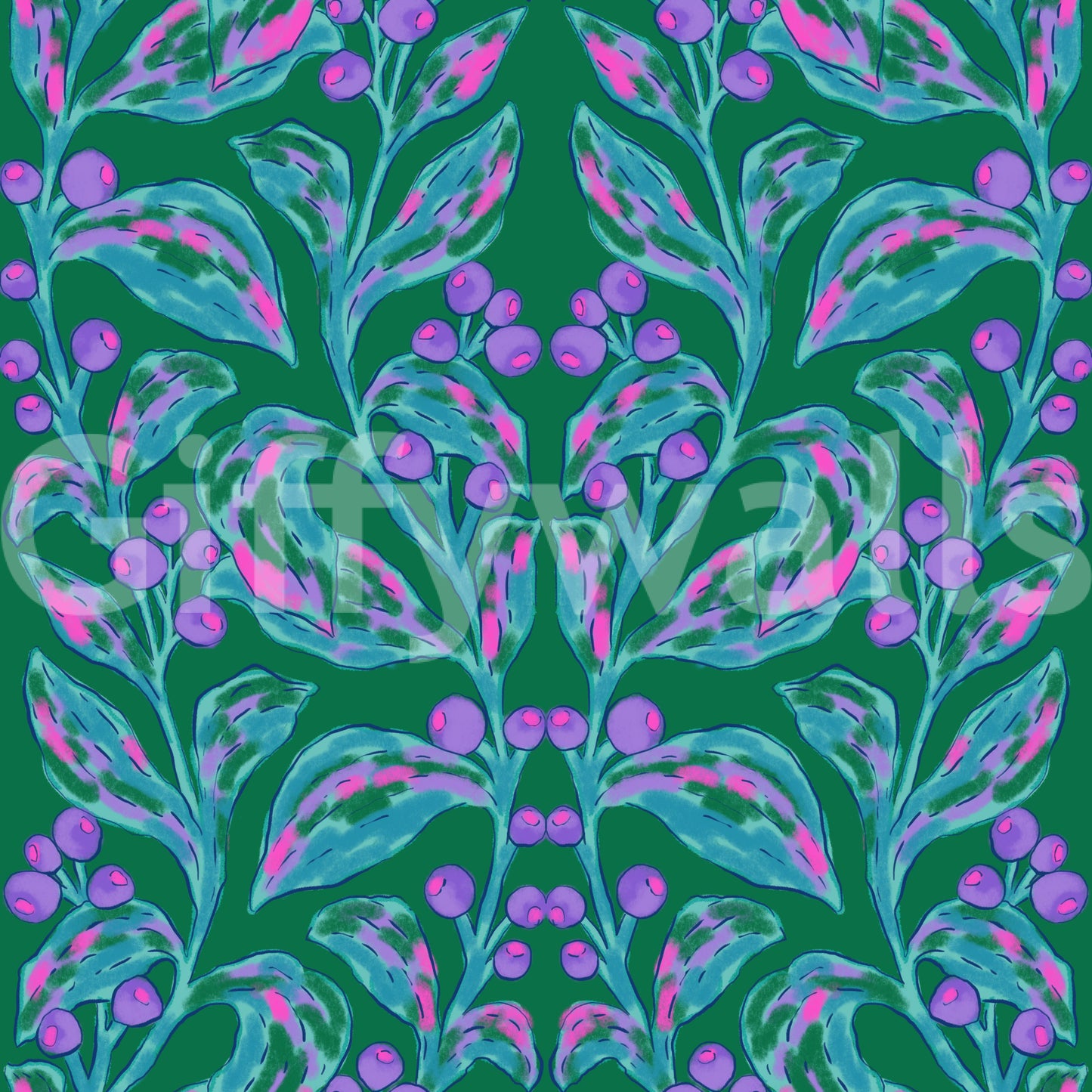 Berry Branch Symphony Wallpaper