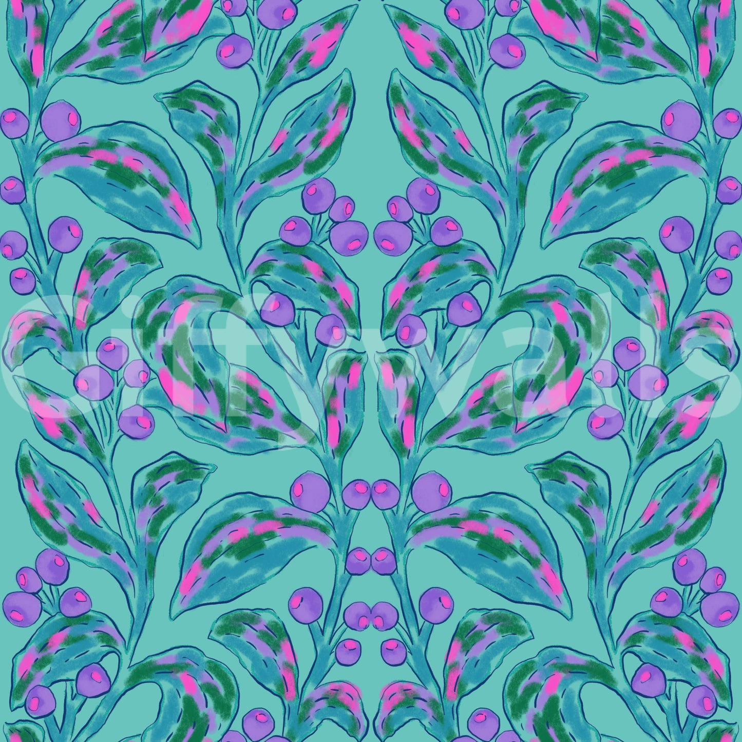 Electric Berries and Bloom Wallpaper