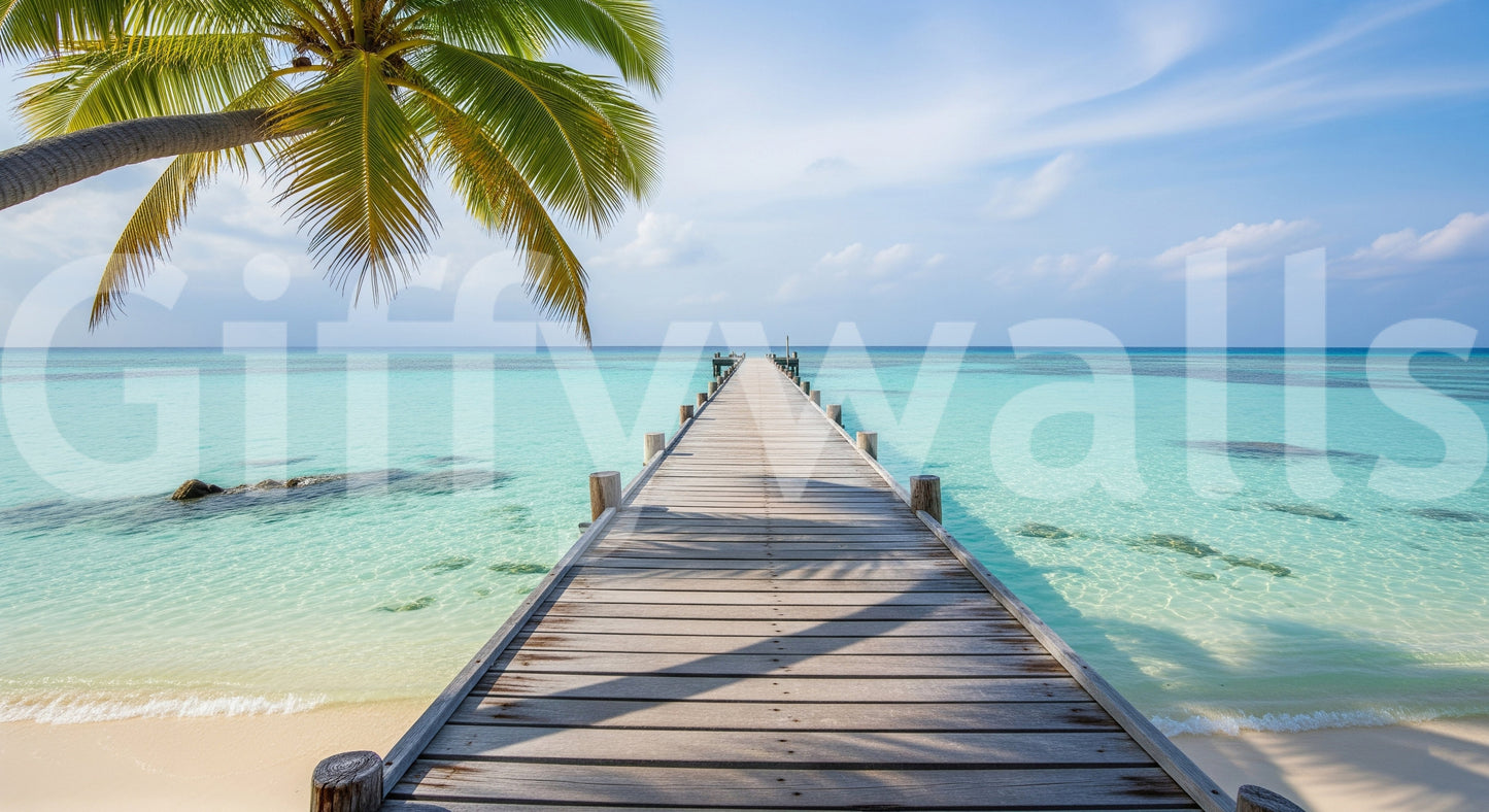 Fresque murale de rêve de jetée océanique