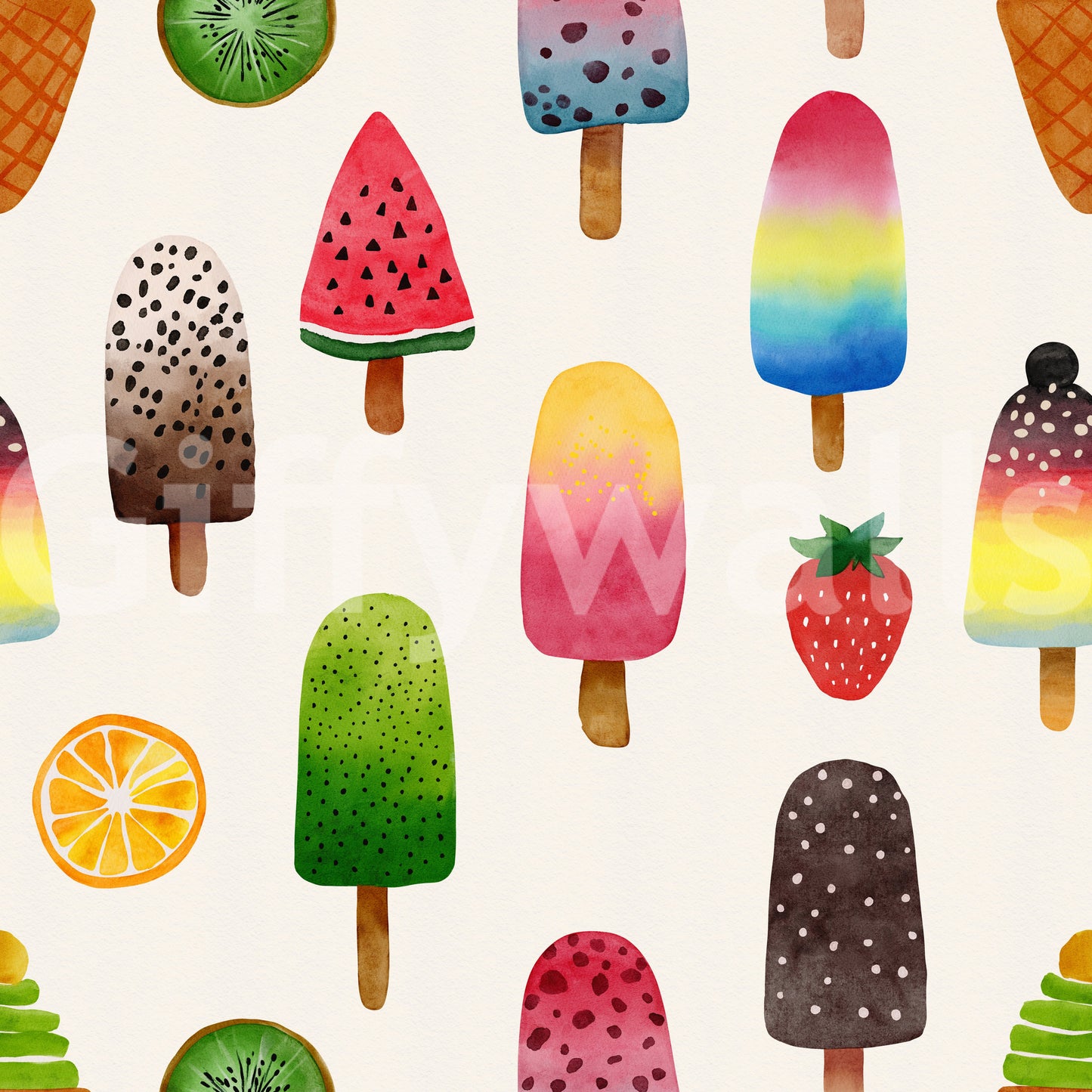 Sommer-Eis am Stiel-Hintergrundbild