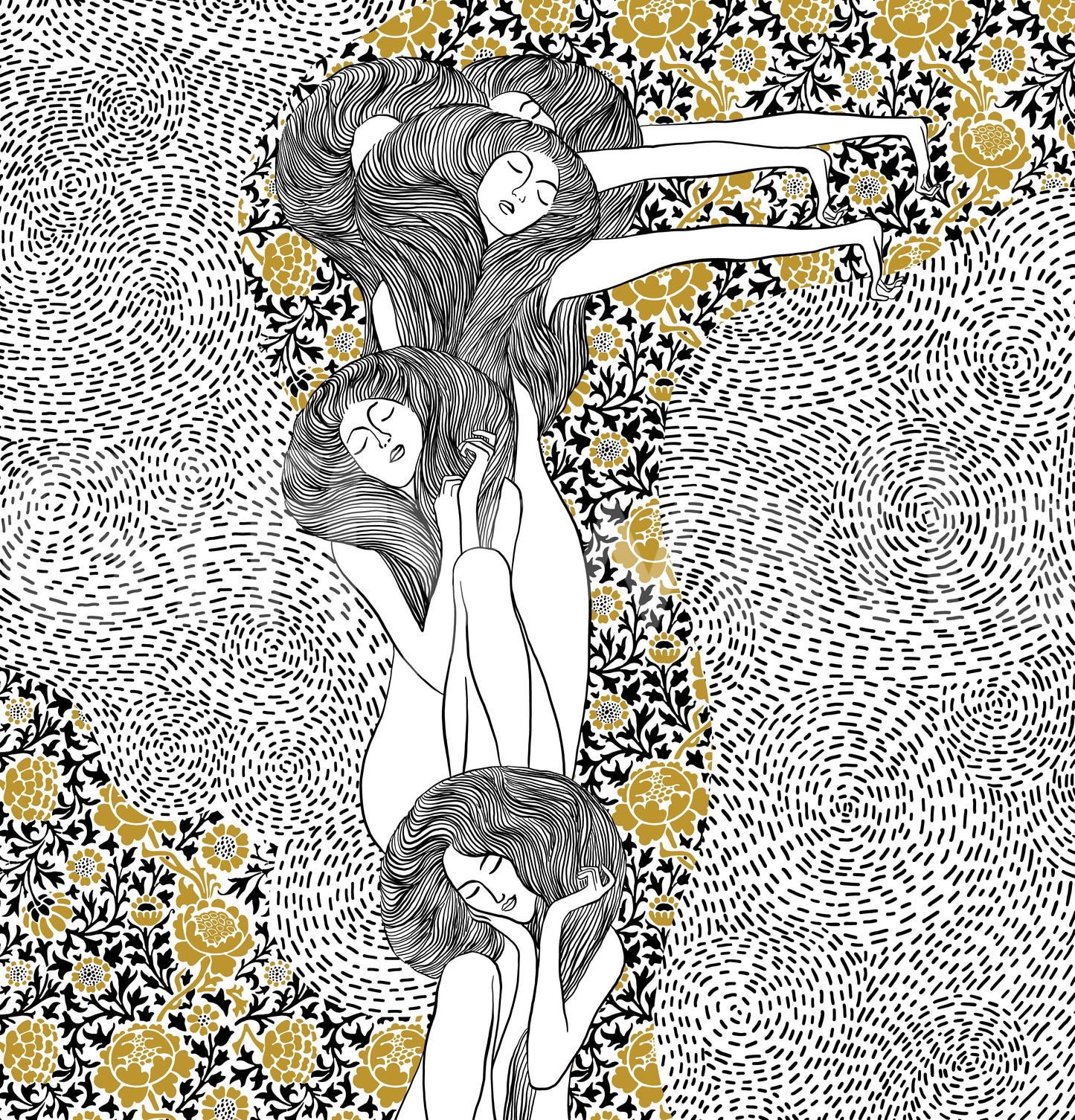 Wandbild „Goldene Träumerei“