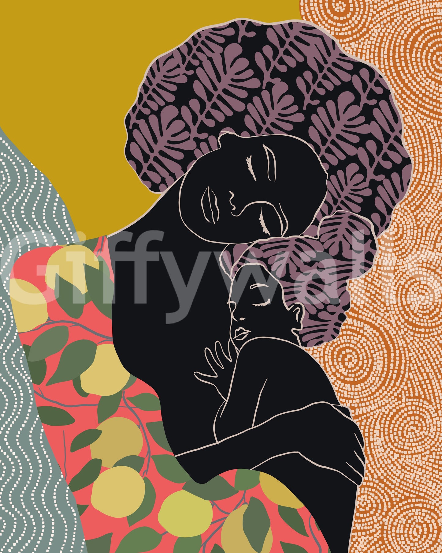 Wandbild „Mutterumarmung“