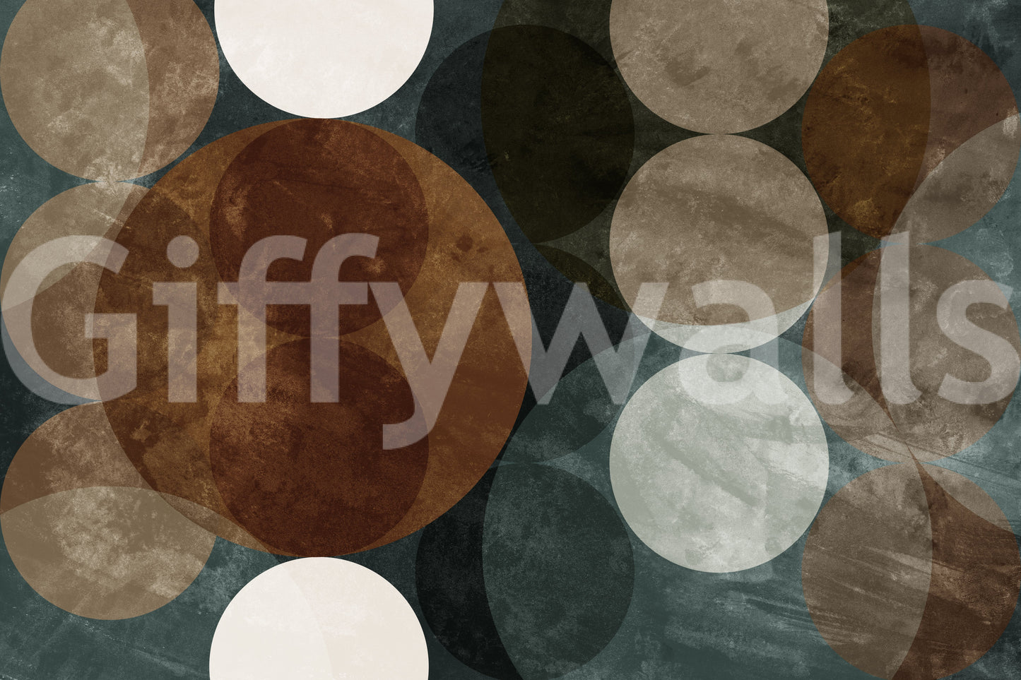 Orbital harmoni i jordnära färger, väggmålning