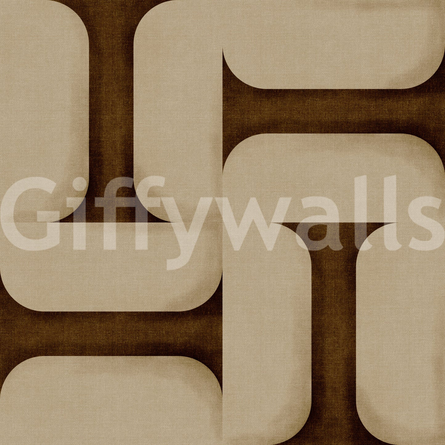 Moderne strukturierte Fliesentapete in Umbra