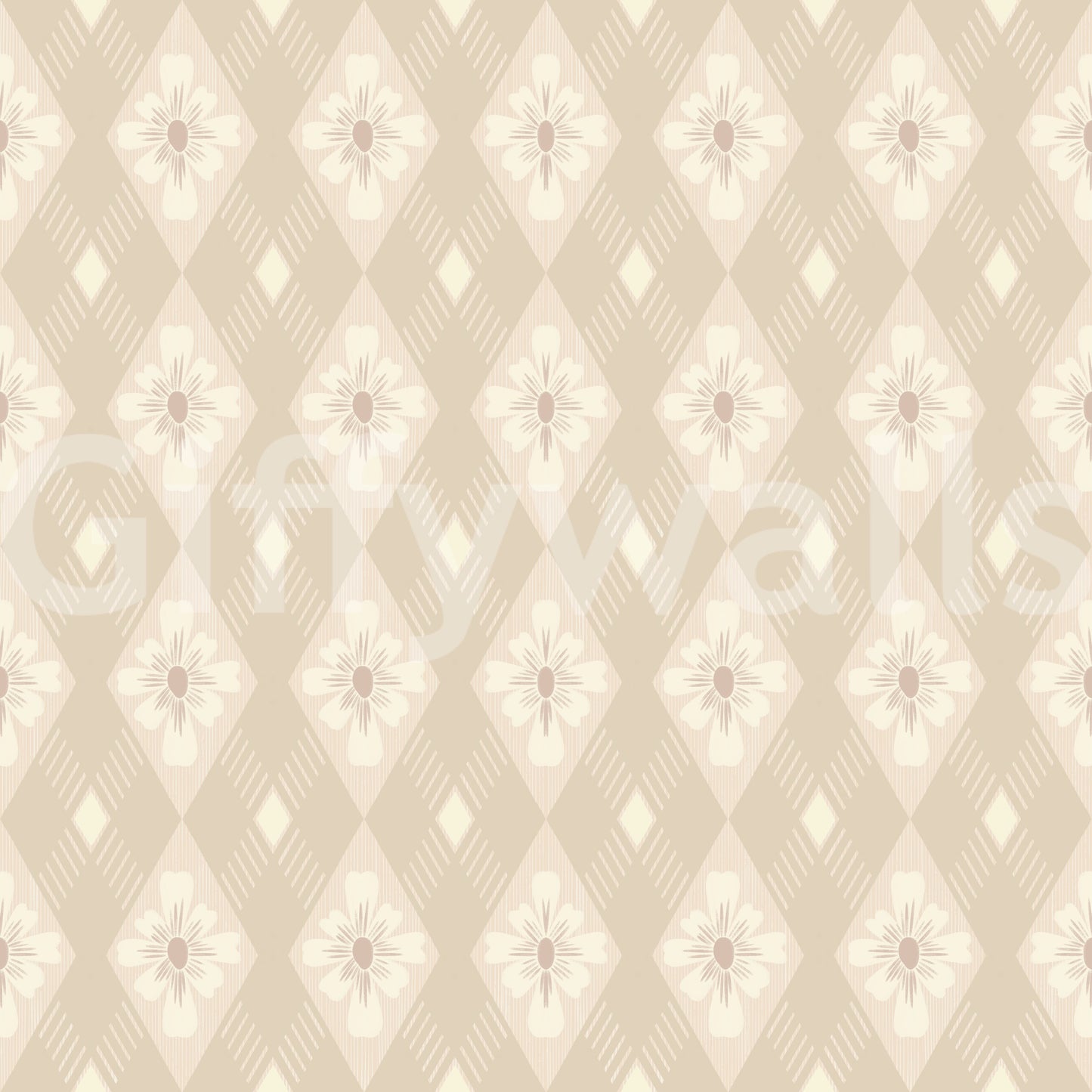 Diamanten Bloemenbehang