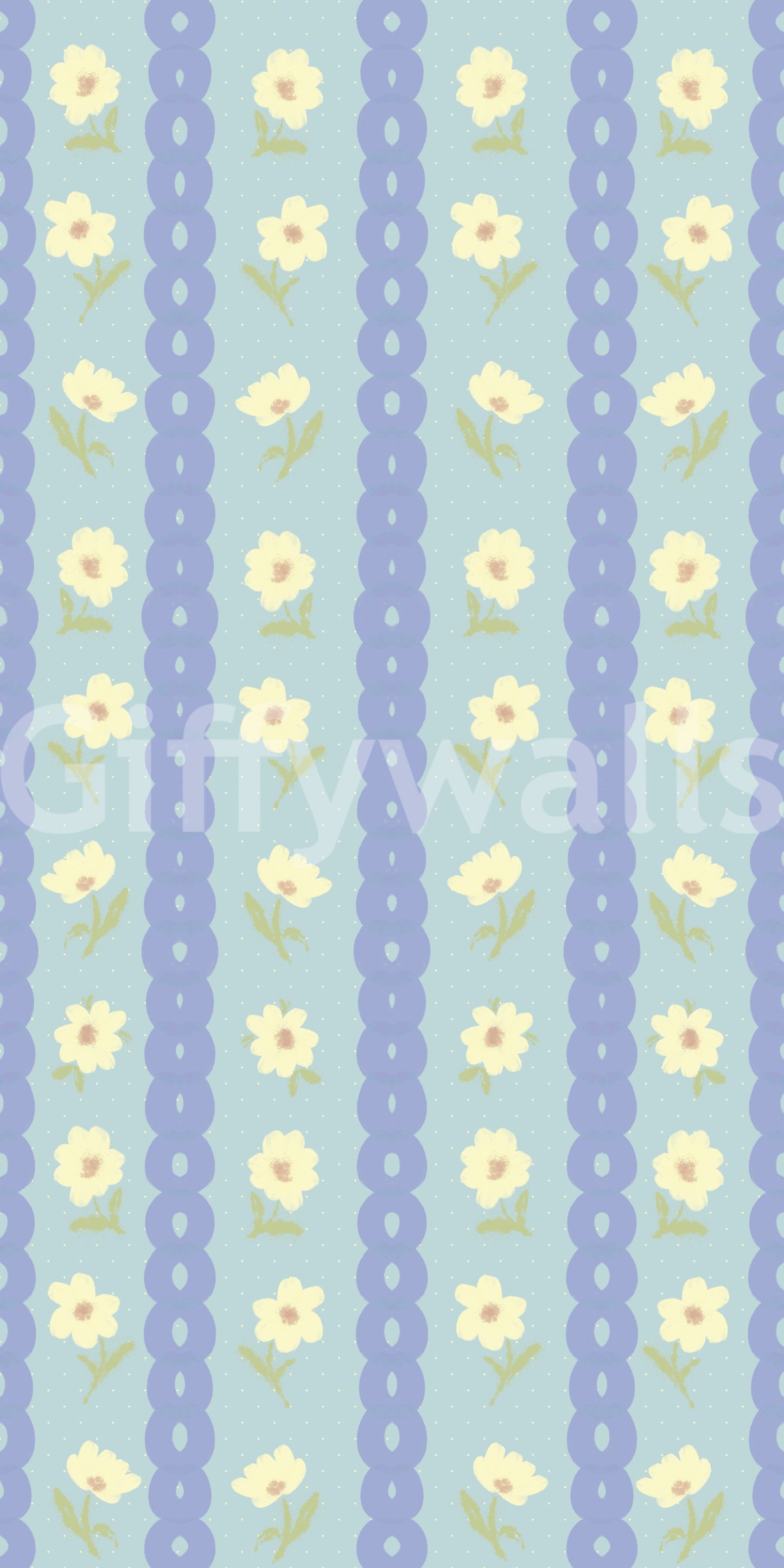 Papel pintado de rayas azules