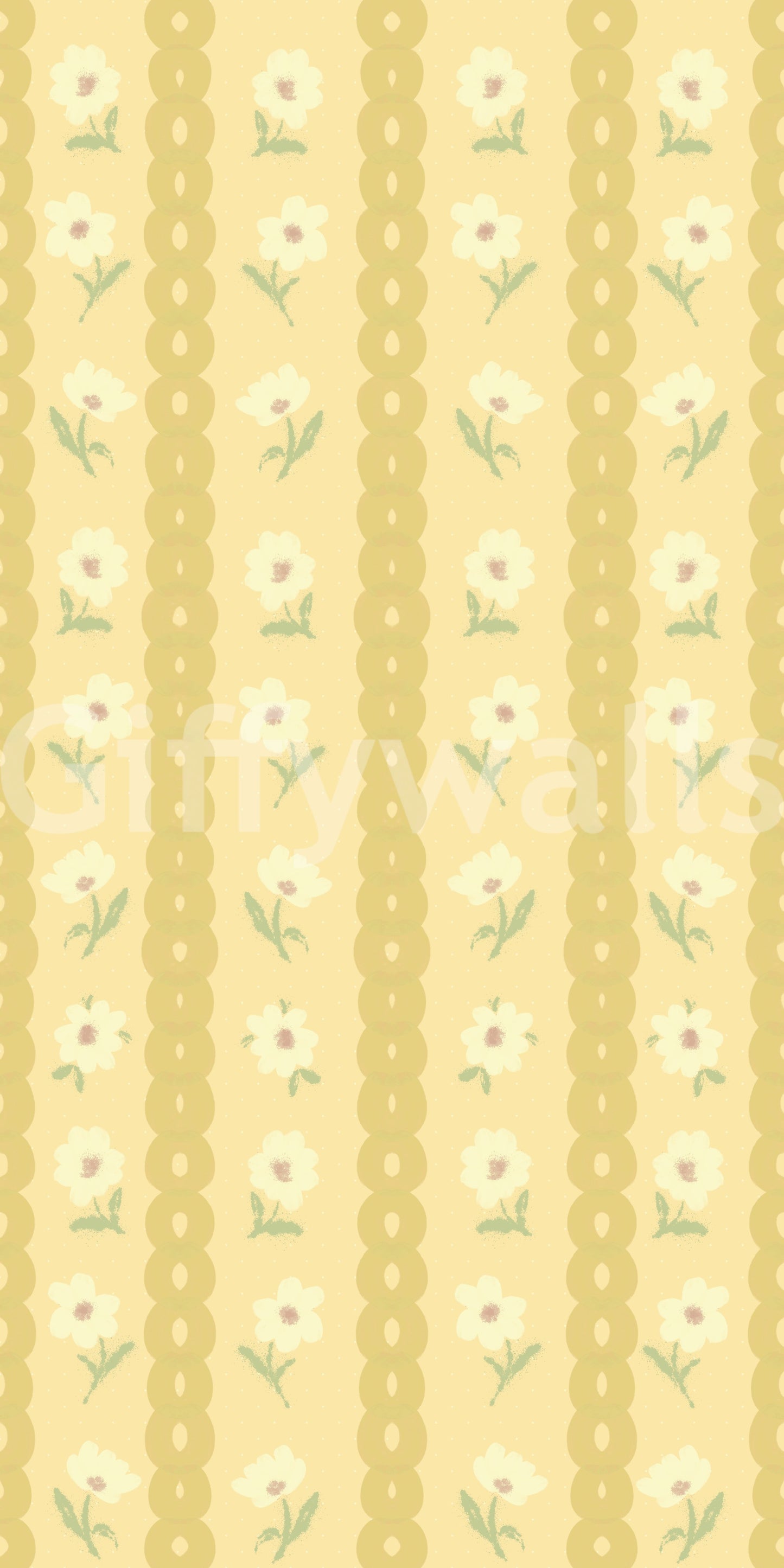 Retro Daisy Chains behang