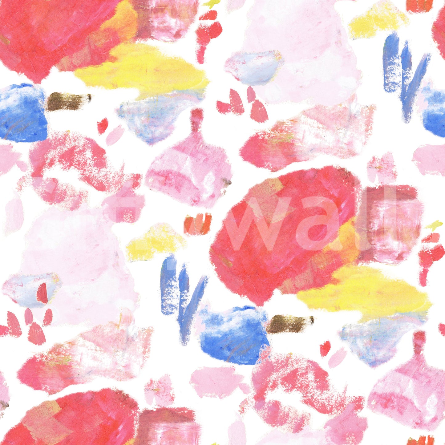 Palet af klare farverige penselstrøgstapet