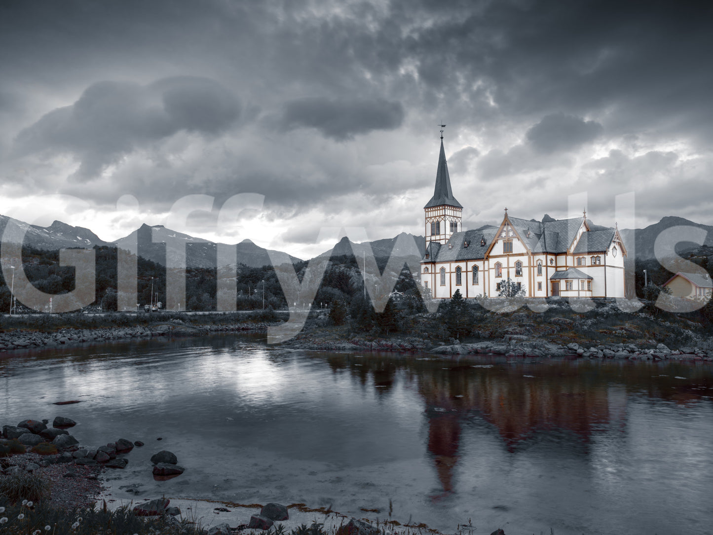 Fresque murale des rivages sacrés