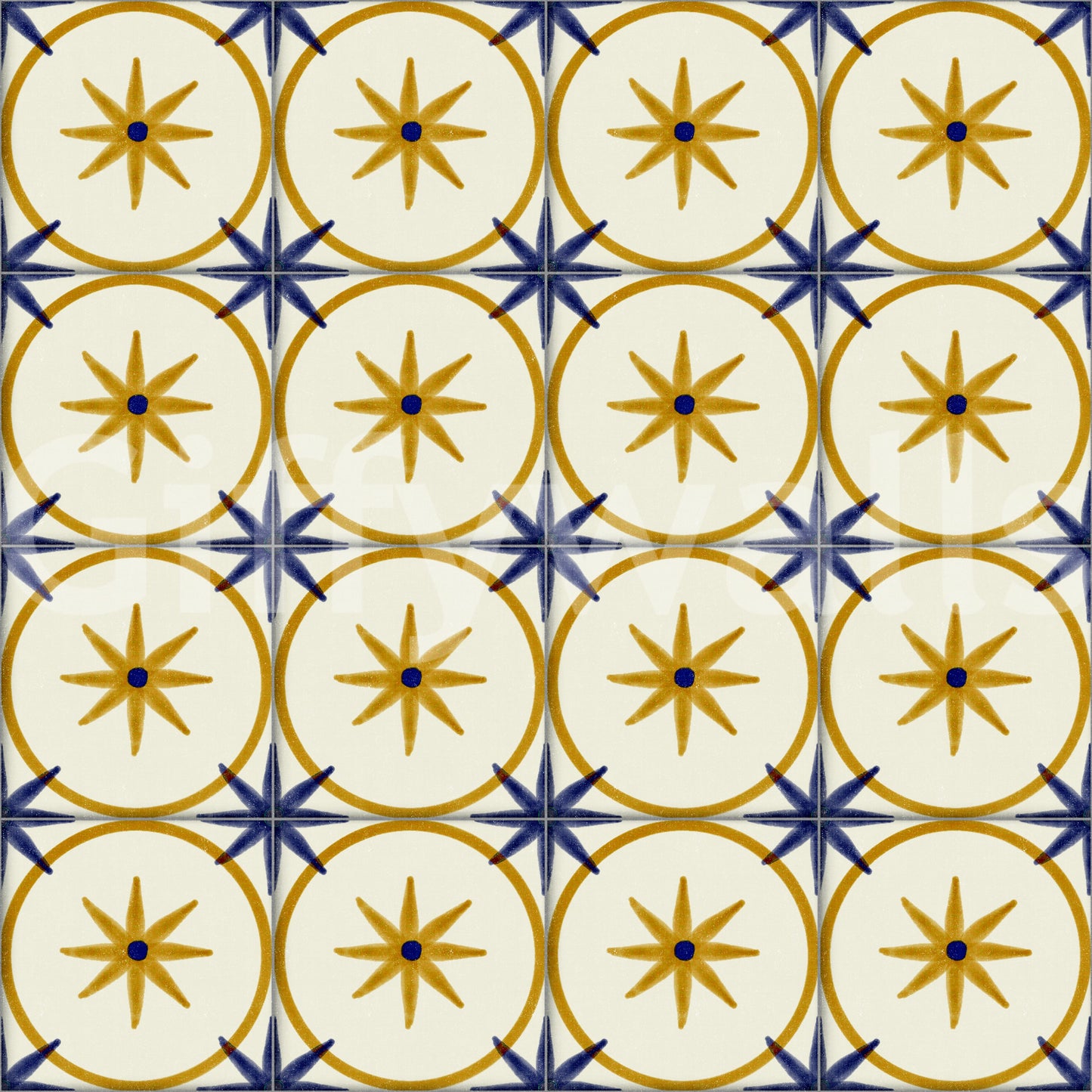 Papier peint doré intemporel pour crédence de style ferme