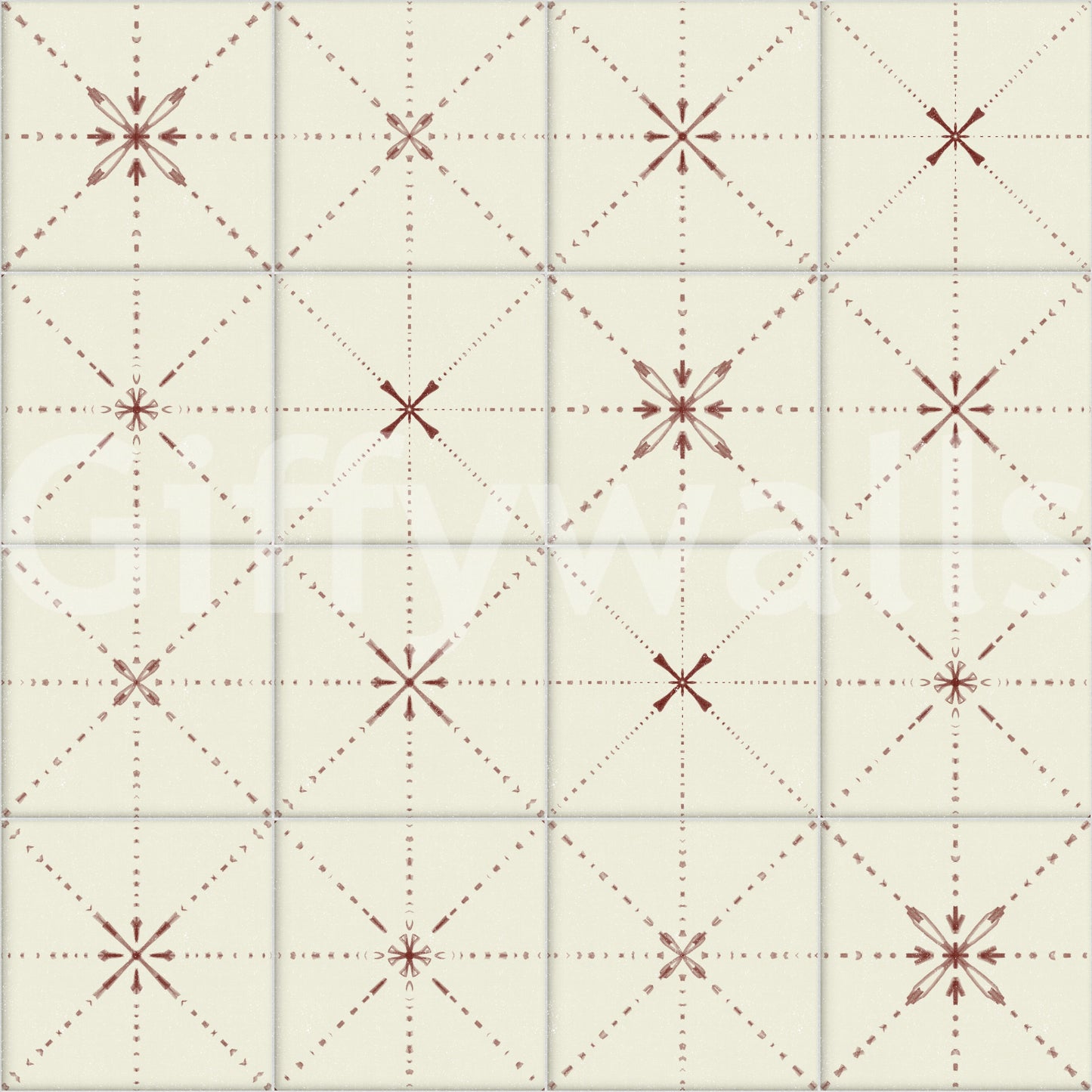 Papier peint argile à motif délicat pour crédence de style ferme