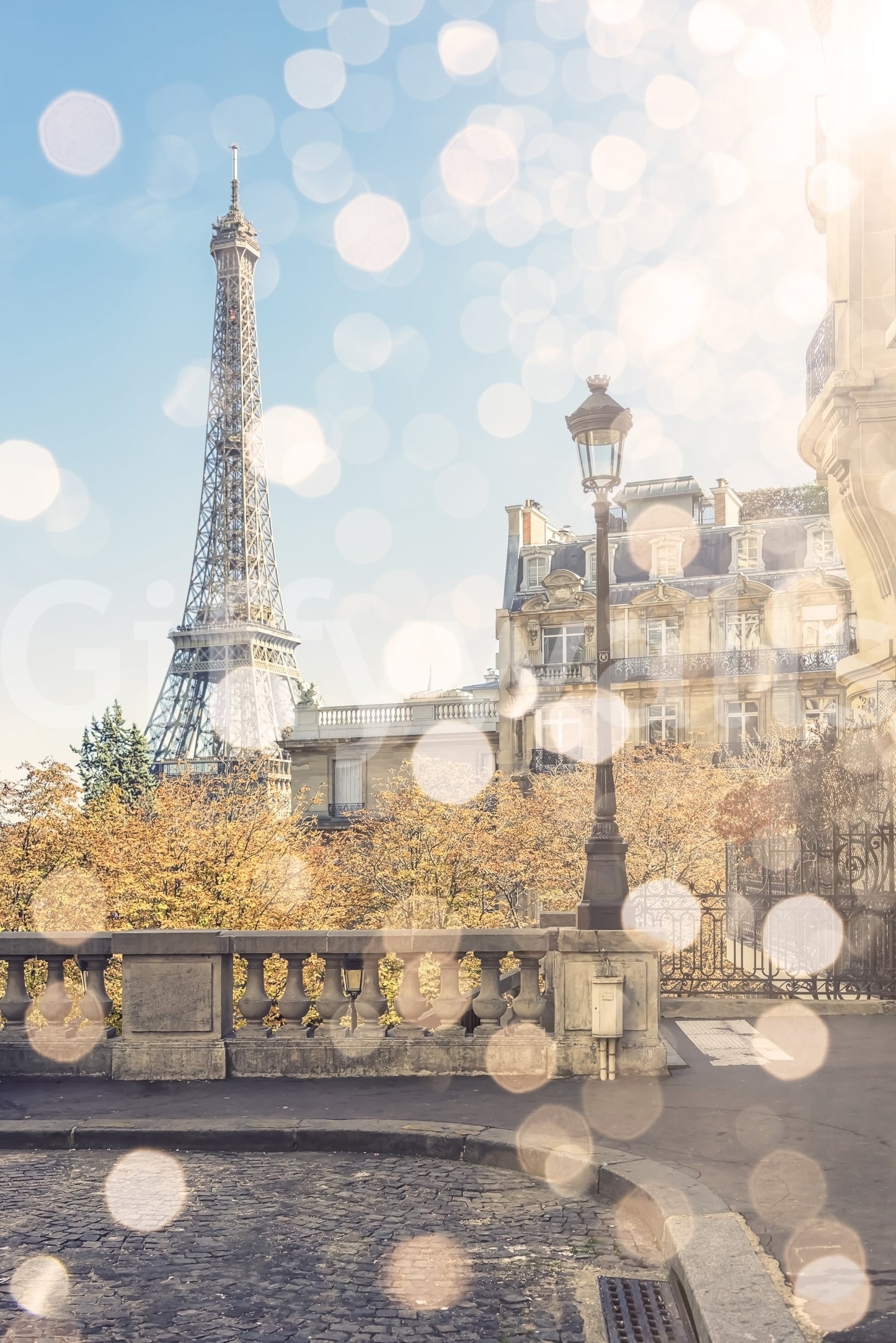 Fresque murale lumineuse parisienne