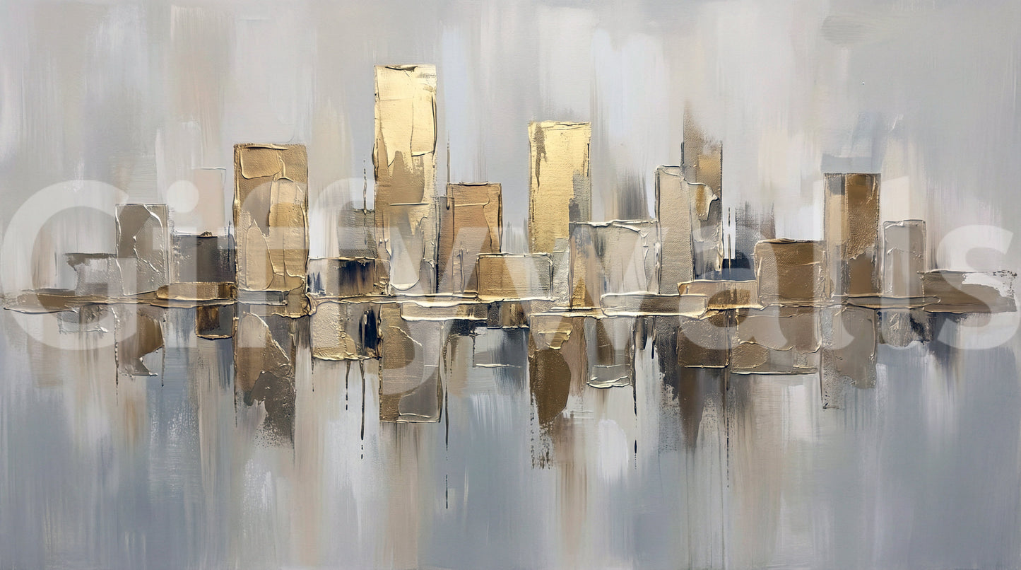 Kullattu metropoli-seinämaalaus