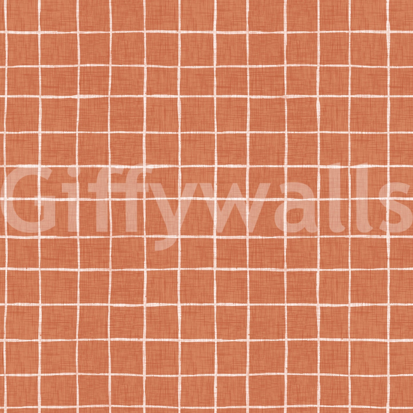 Terracotta Grid Wallpaper