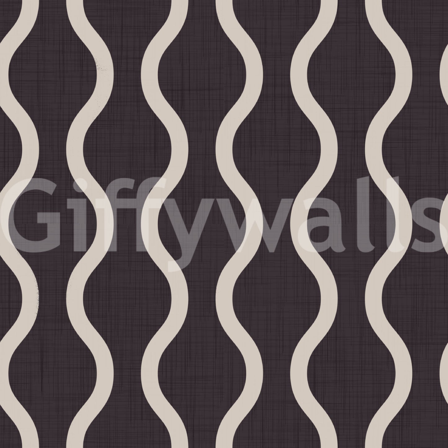 Cozy Scandi Folk Charcoal Warm Linen - Craft Stripe Wallpaper