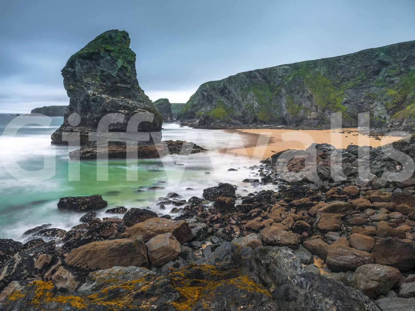 Kystmajestæt vægmaleri