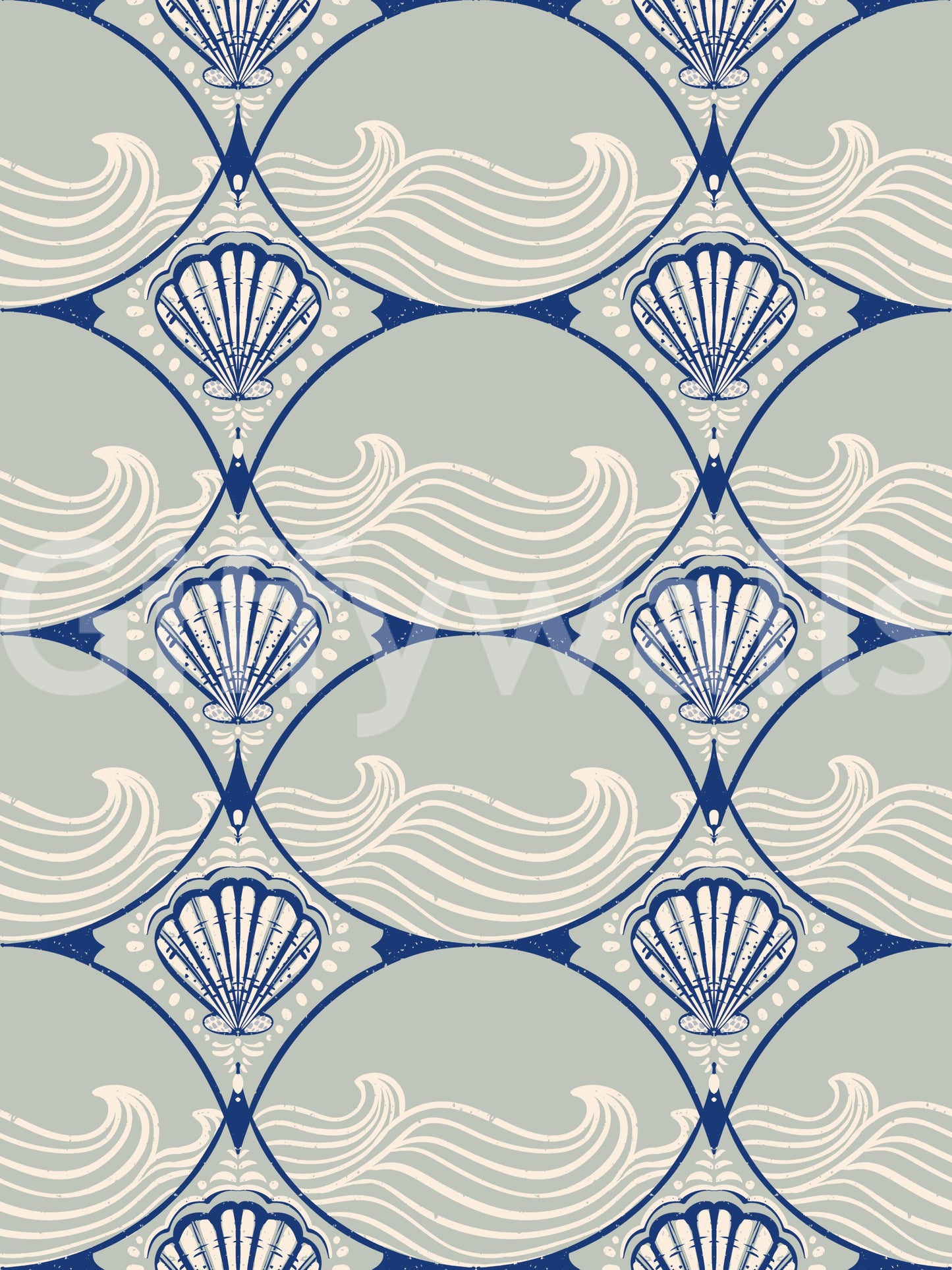 Papier peint coquillage Sérénité marine