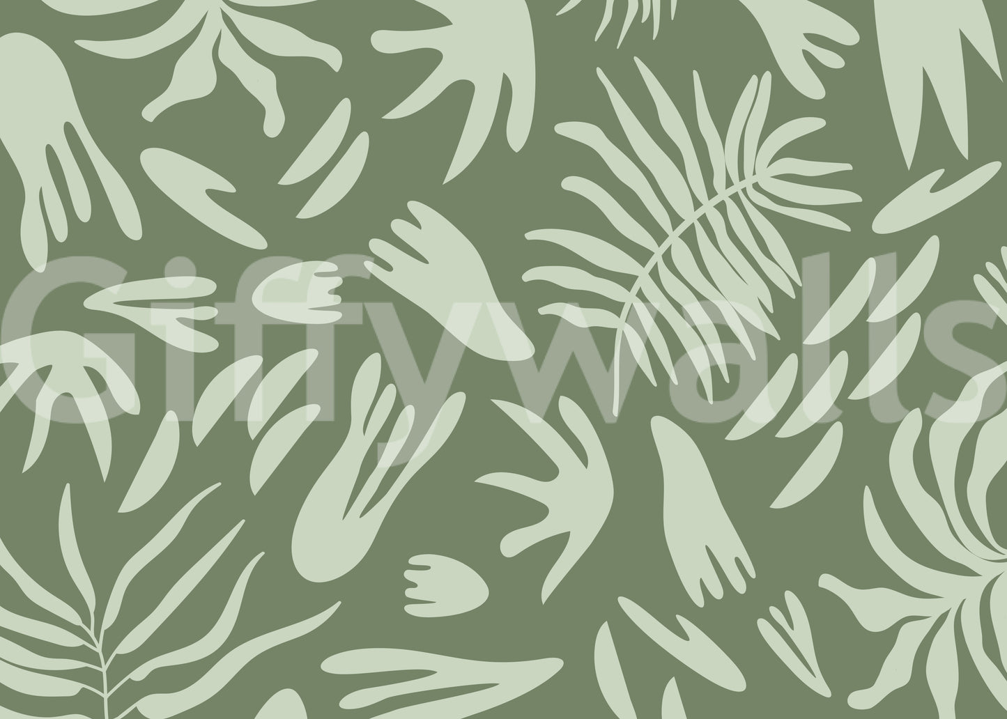 Fresque murale Organic Green Flow