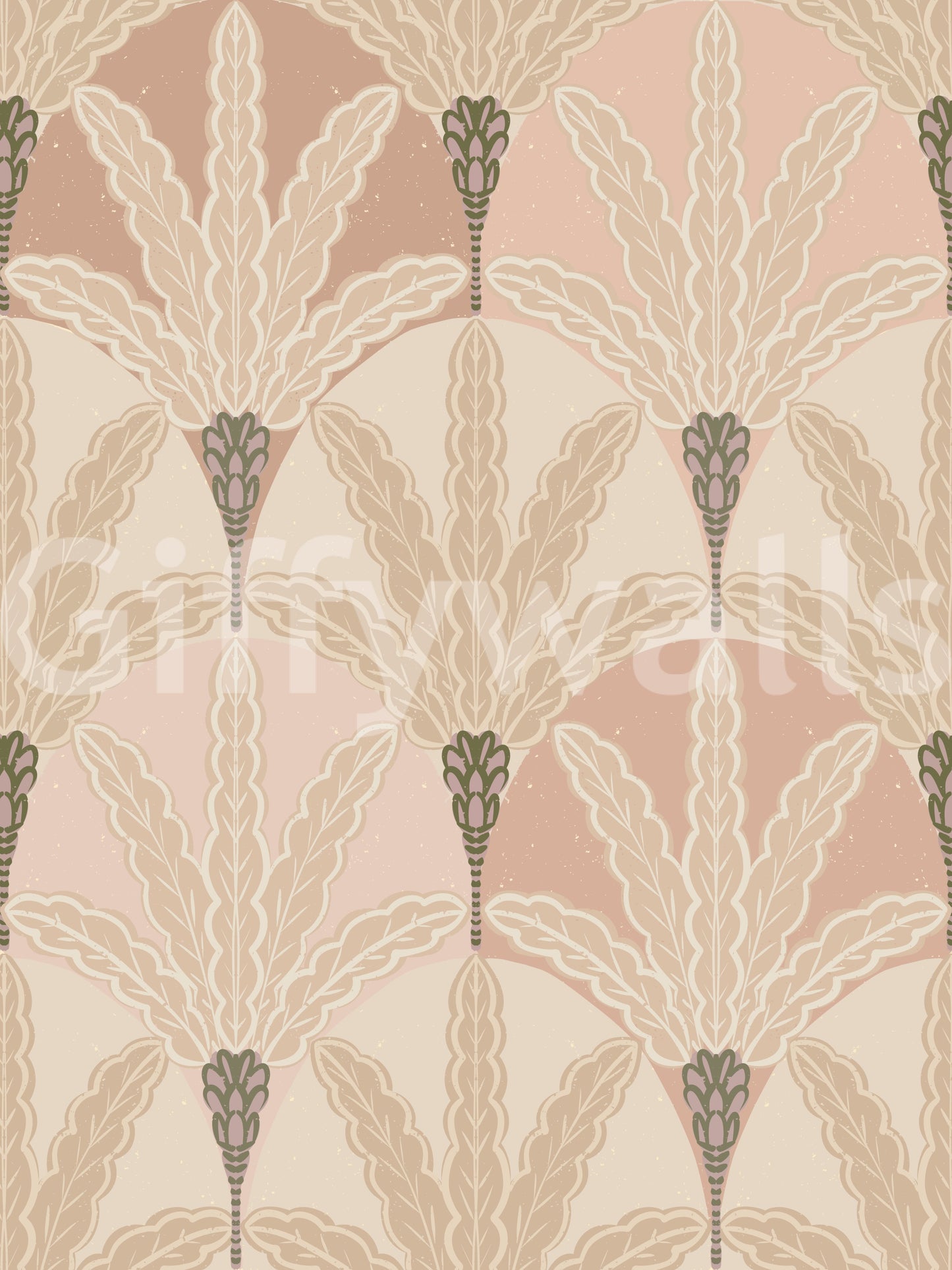 Blush Deco Foliage Tapet