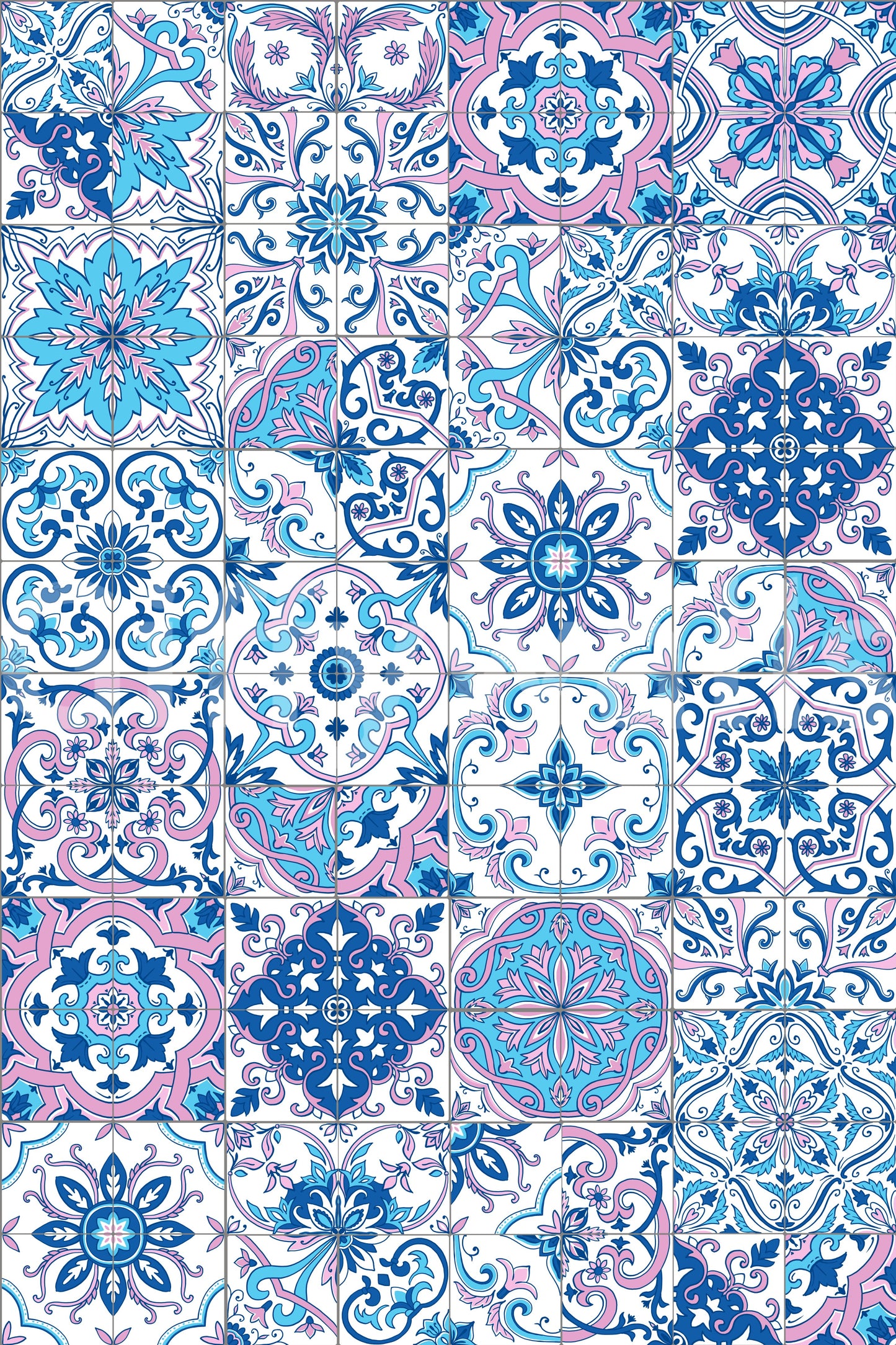 Mediterranean hues/ Azulejo tiles 3 Wallpaper
