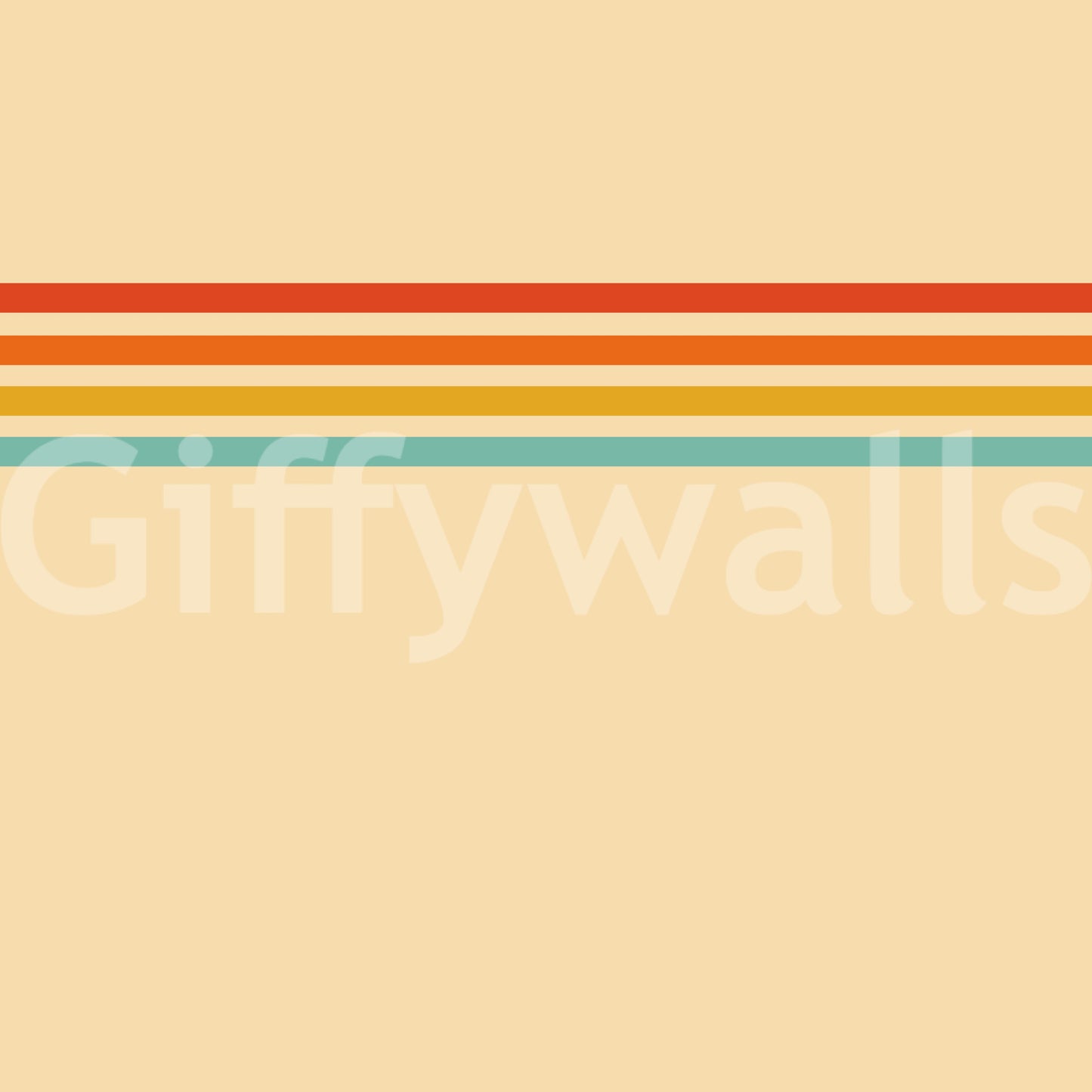Retro Stripe Revival wall mural with layered color bands and soft contrast