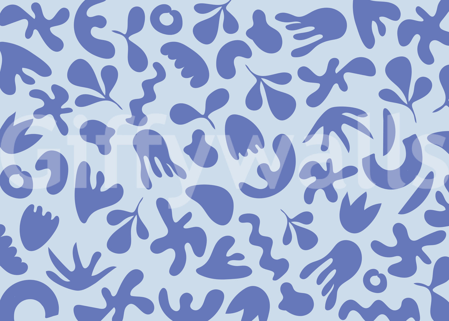 Flujo orgánico sereno veggmaleri